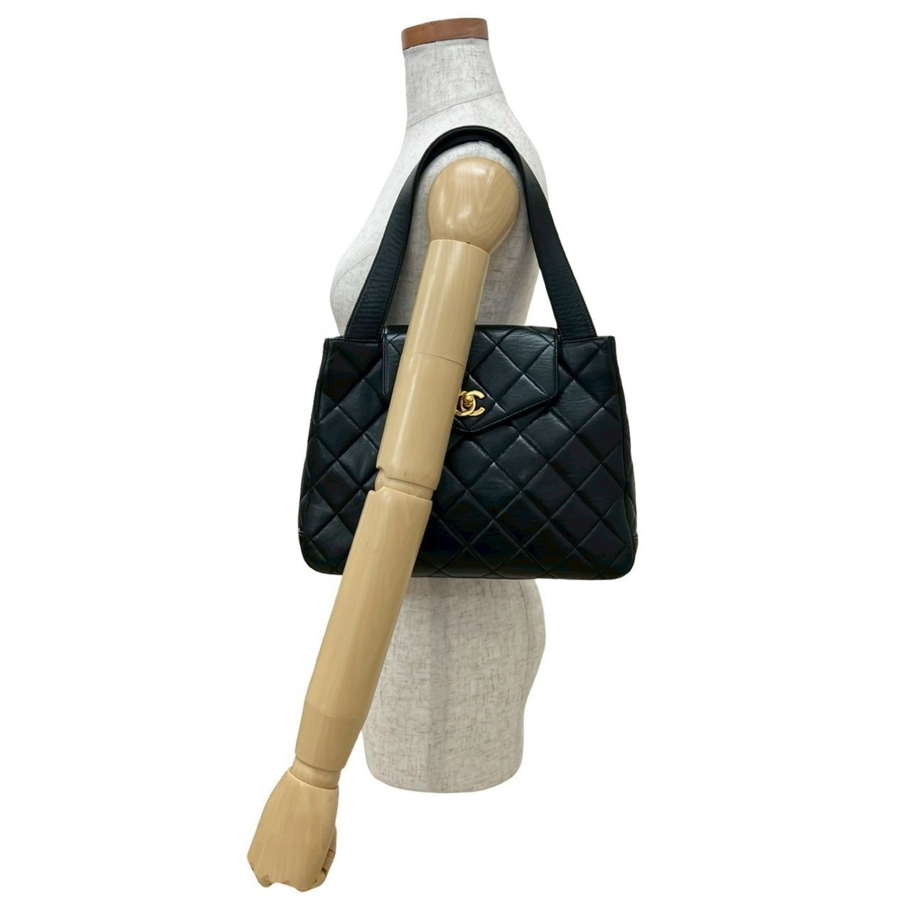 CHANEL Matelasse Coco Mark Leather Tote Bag/Semi-Shoulder Bag in -1024