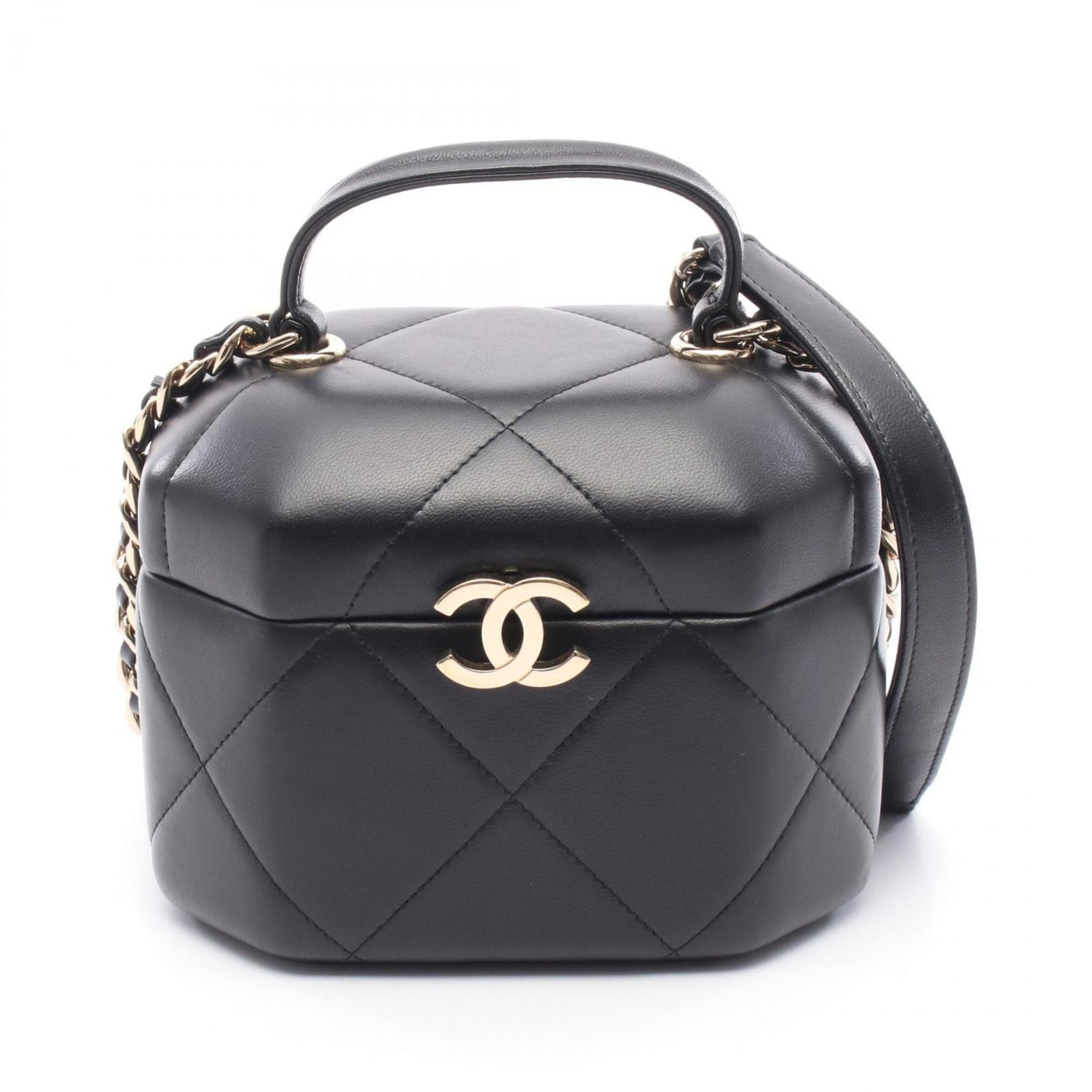 CHANEL Matelasse Small Vanity Shoulder Bag Leather