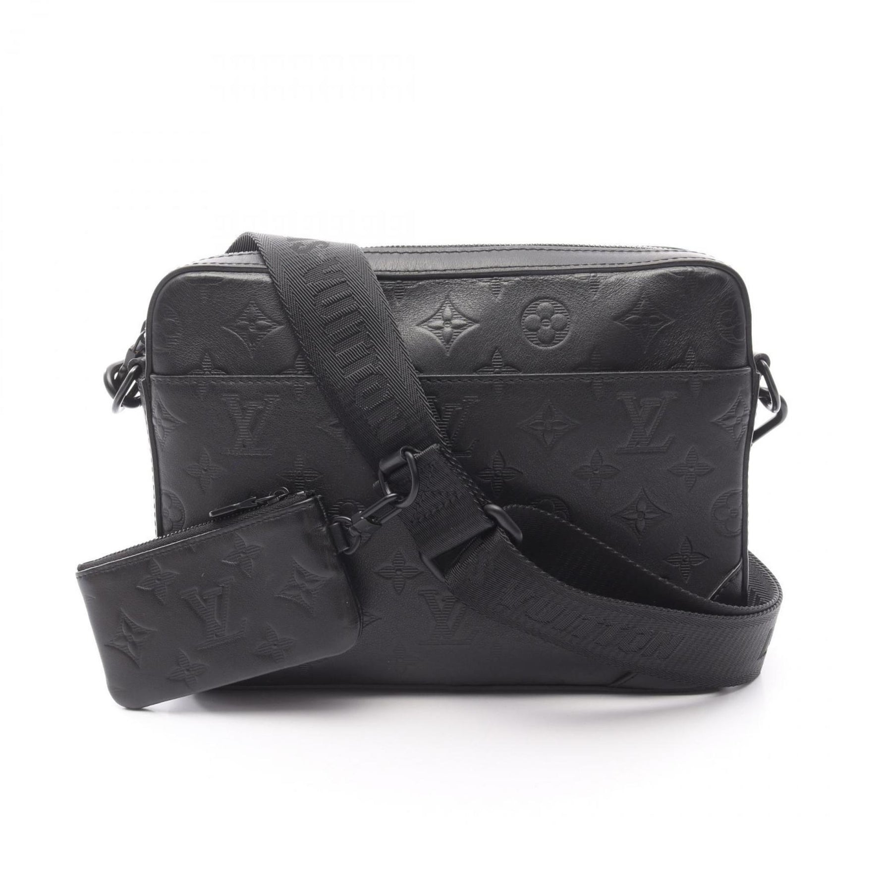 Louis Vuitton Duo Messenger Shoulder Bag in Monogram Shadow Leather
