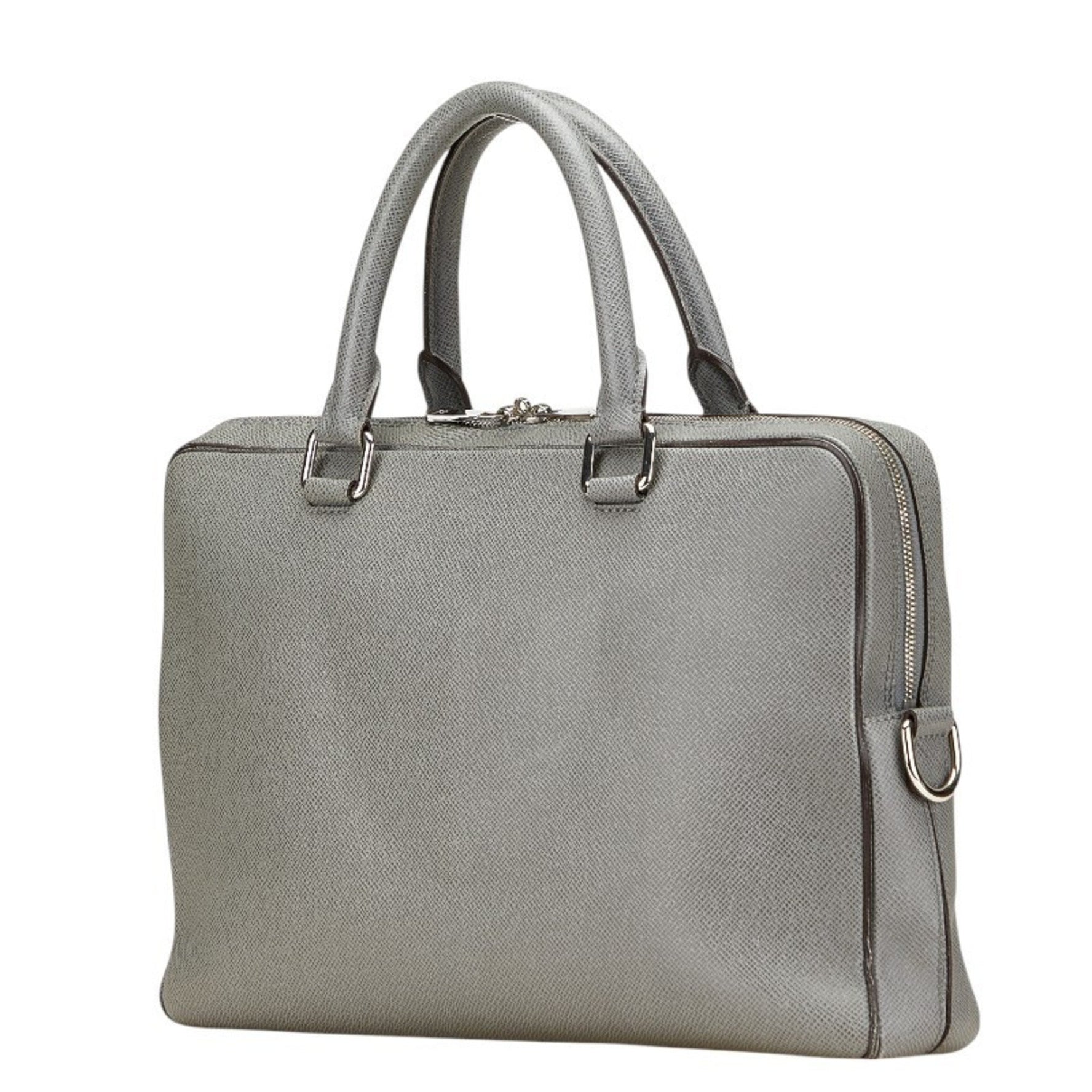 Louis Vuitton Taiga Glacier Business Bag/Shoulder Bag, Gray Leather