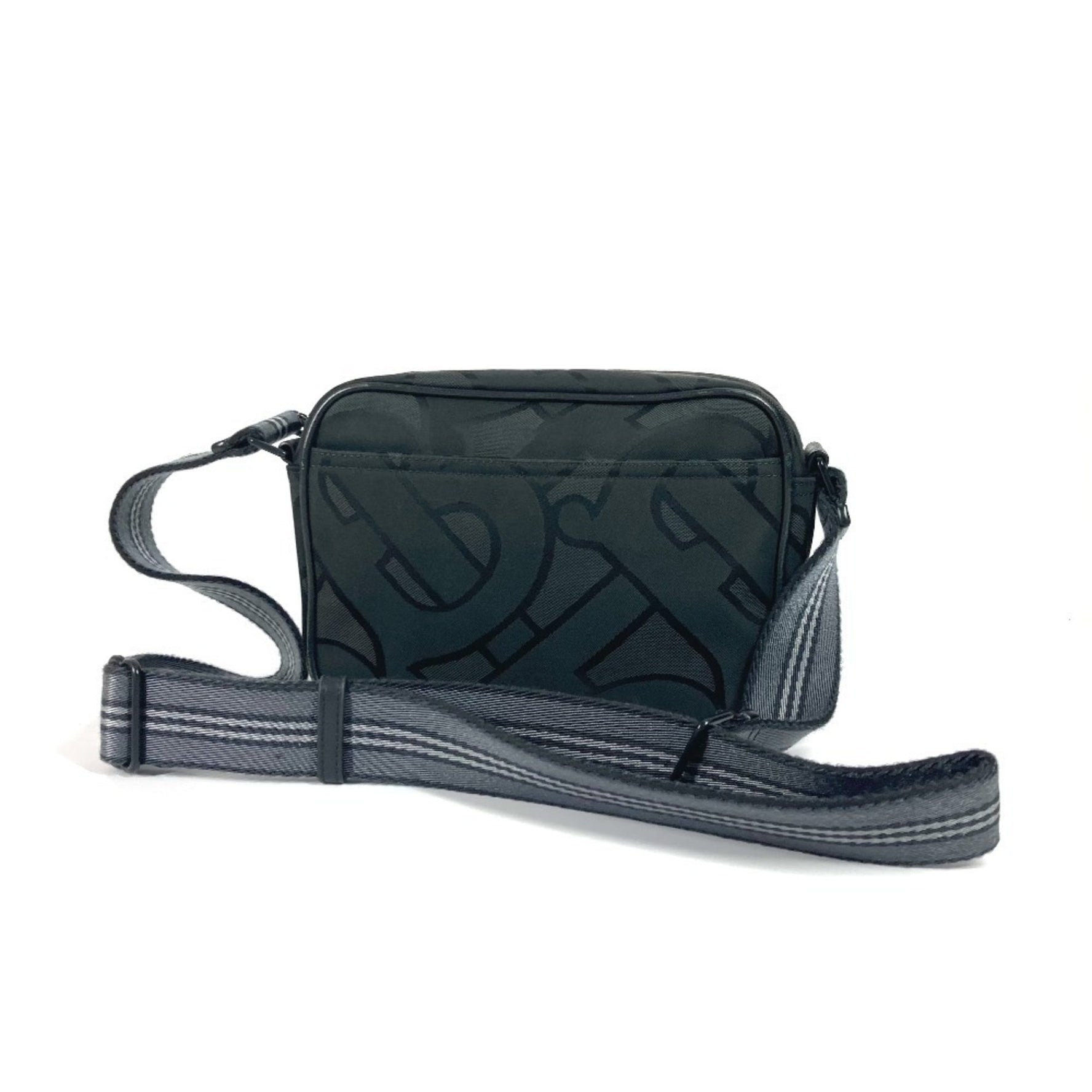BURBERRY TB logo bag, pochette, crossbody shoulder nylon canvas, men's, women's, gray