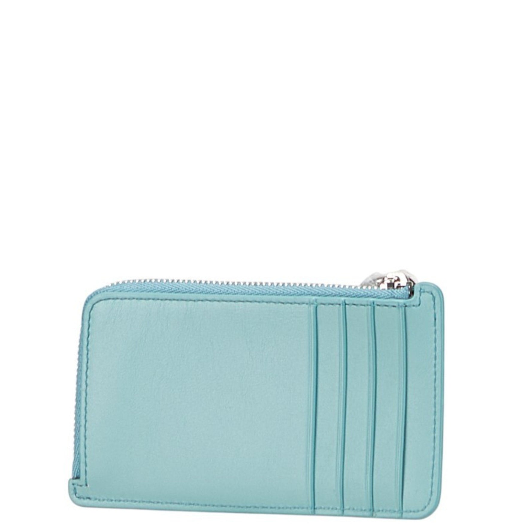LOEWE Pebble Coin and Card Holder Fragment Case, Blue-Green Watercolor Shiny Napa Calfskin