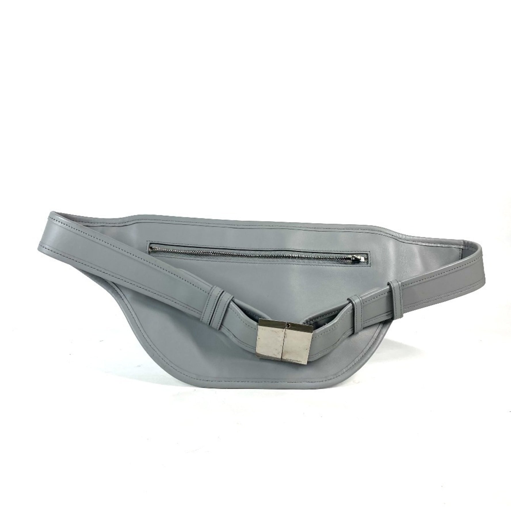 BURBERRY Burberry logo bag belt cross body leather men women gray