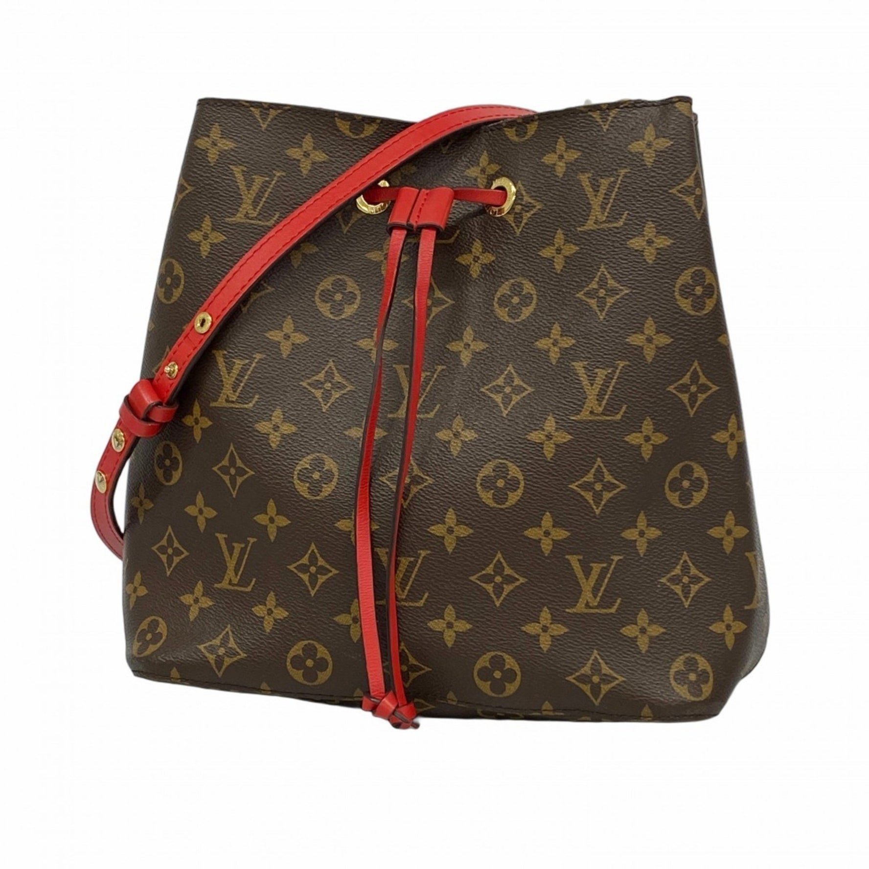 Louis Vuitton Monogram NeoNoe MM Shoulder Bag M44021 Coquelicot Women's