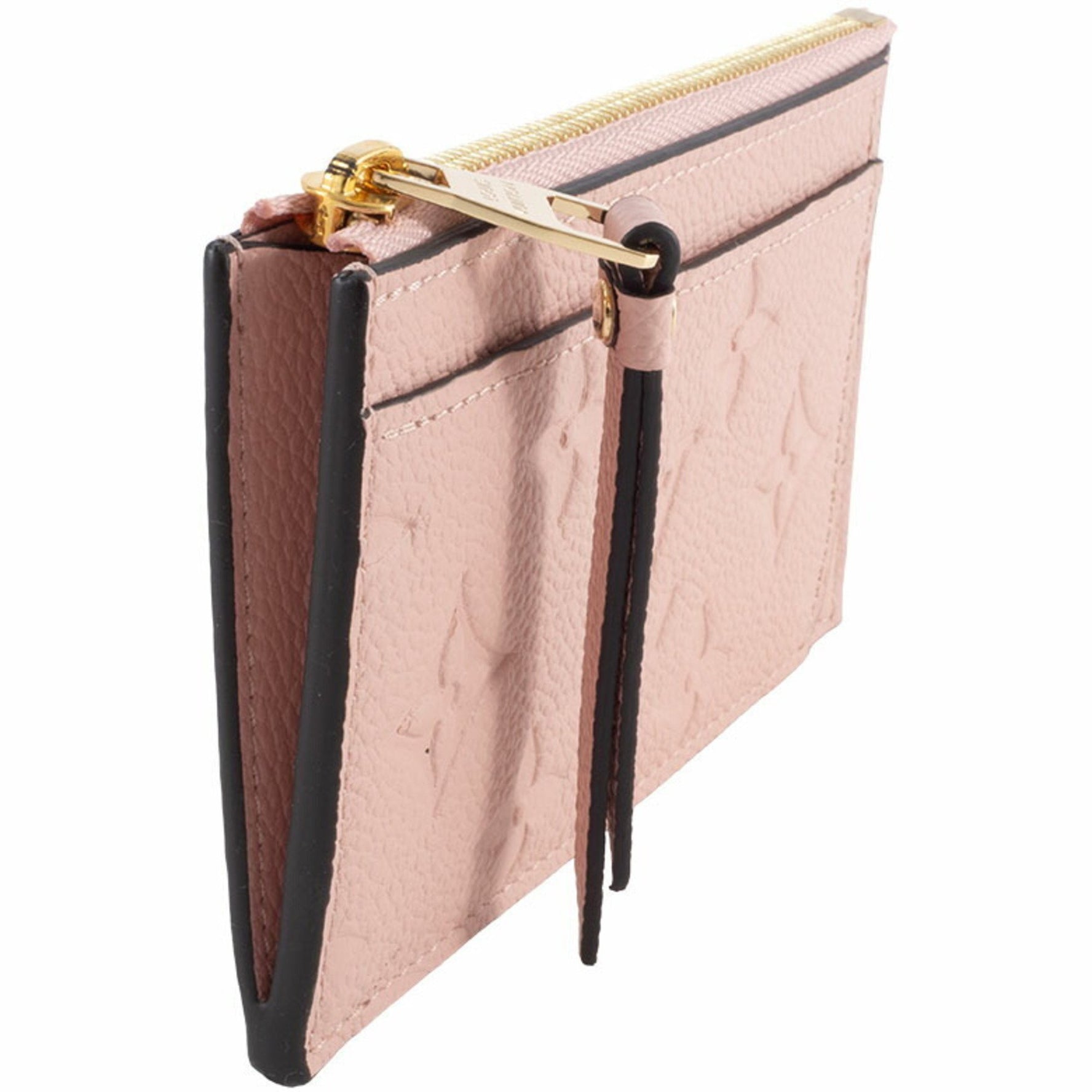 Louis Vuitton Porte Carte Zip Coin Case Leather Rose Poodle Pink