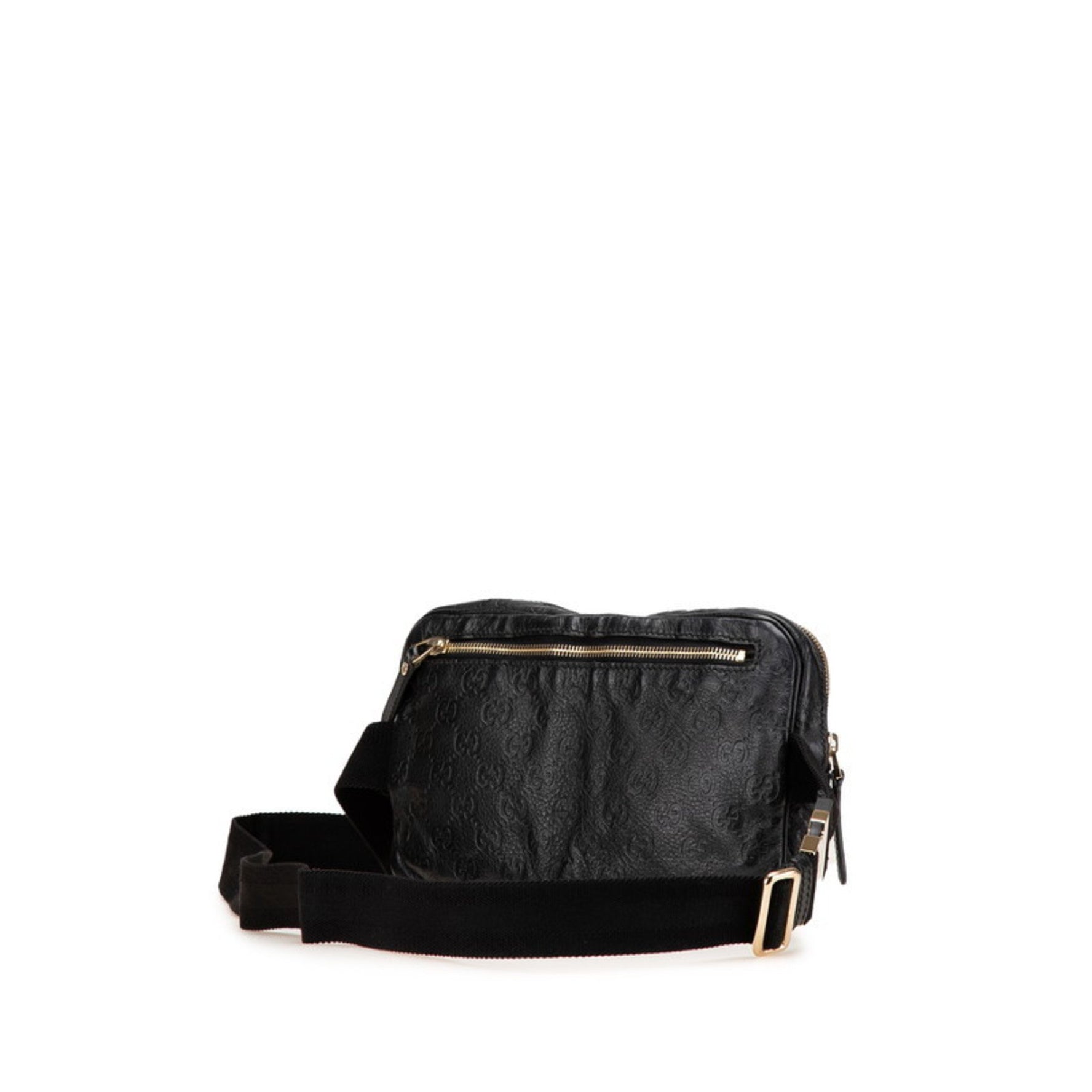 Gucci Guccissima Body Bag/Waist Bag Black Leather Women's GUCCI