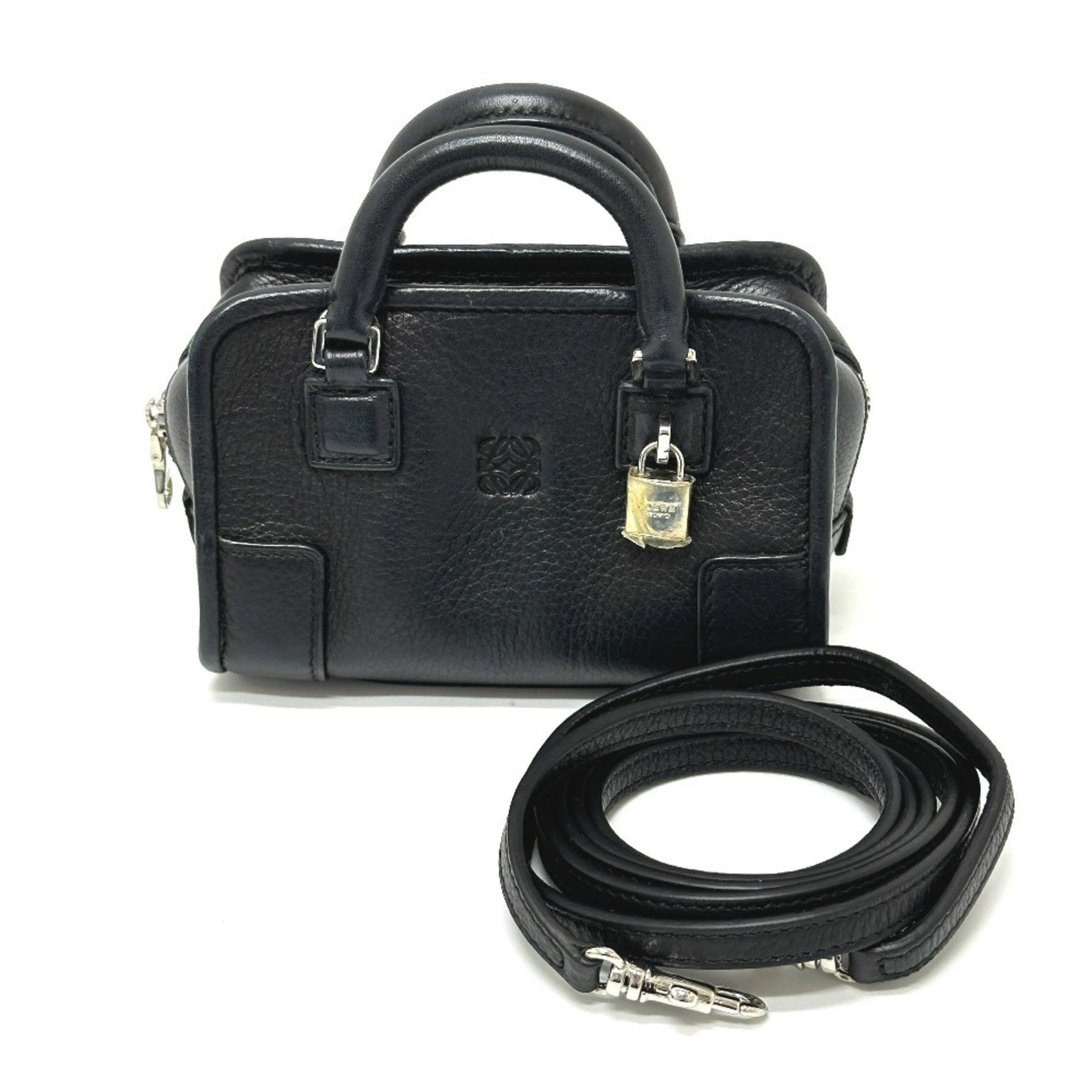 LOEWE 339.79.039 Amazona Micro Mini Shoulder Bag Leather