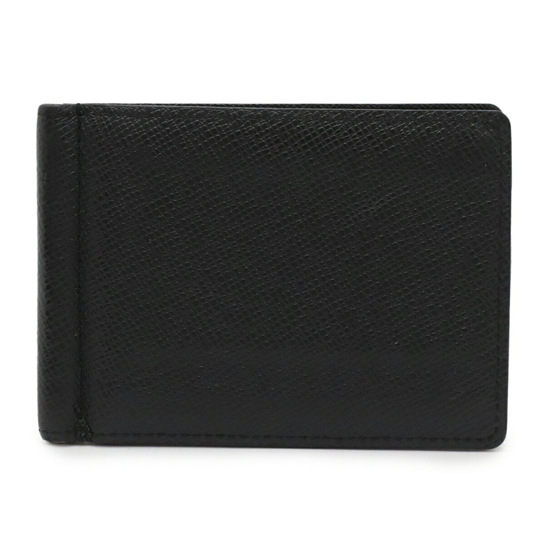 Louis Vuitton Taiga Portefeuille Pans Bifold Wallet with Money Clip, Leather, Noir, Black