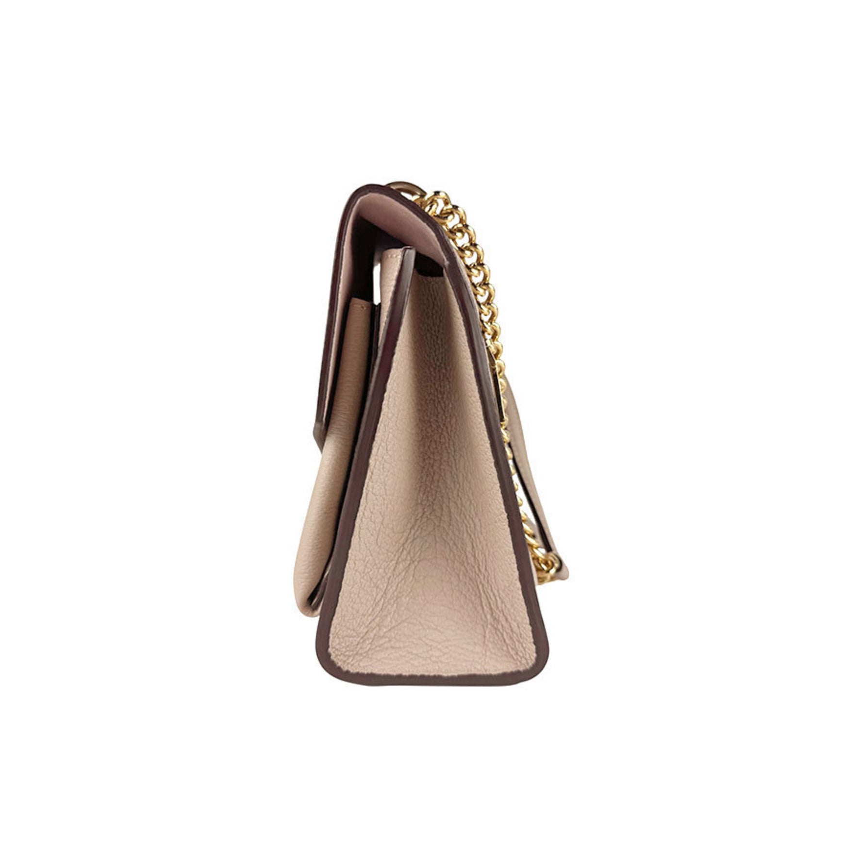 Louis Vuitton My Lock Me Shoulder Bag with Chain, Leather, Metal, Greige, and Gold