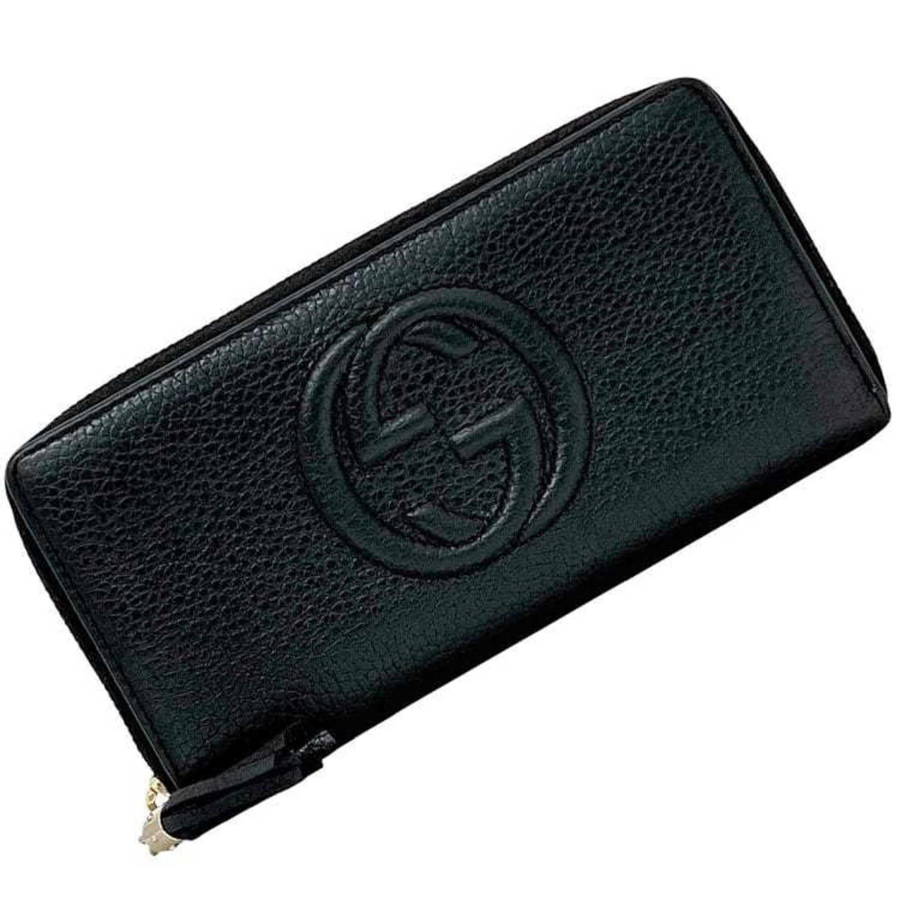 Gucci Round Long Wallet Interlocking Leather 1147 GG Men's