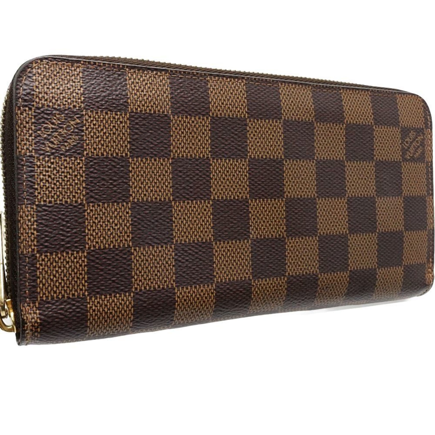LOUIS VUITTON Louis Vuitton Damier Long Wallet N60046 Zippy Ebene Rose Ballerine