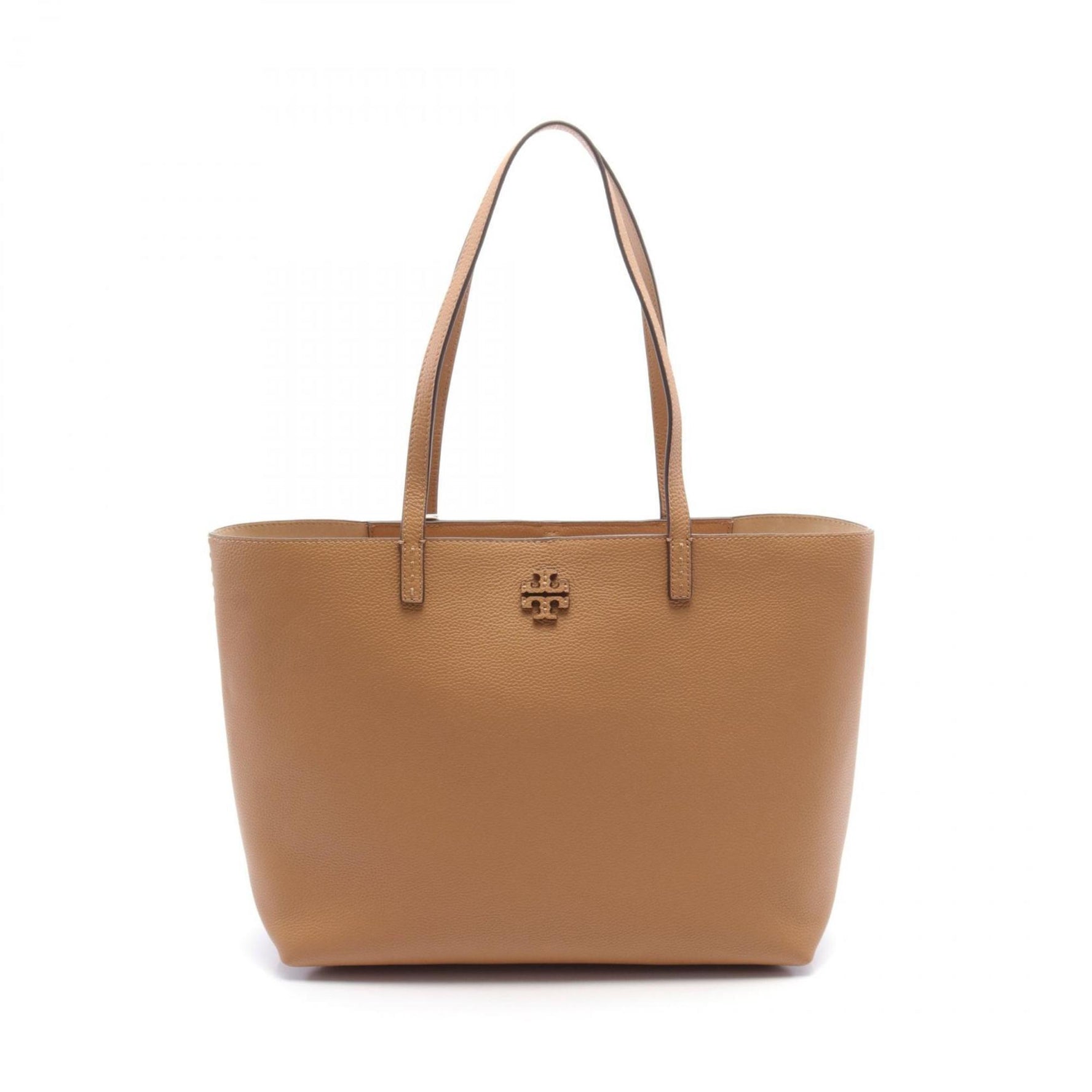 Tory Burch MCGRAW Tote Bag Leather Women's Brown