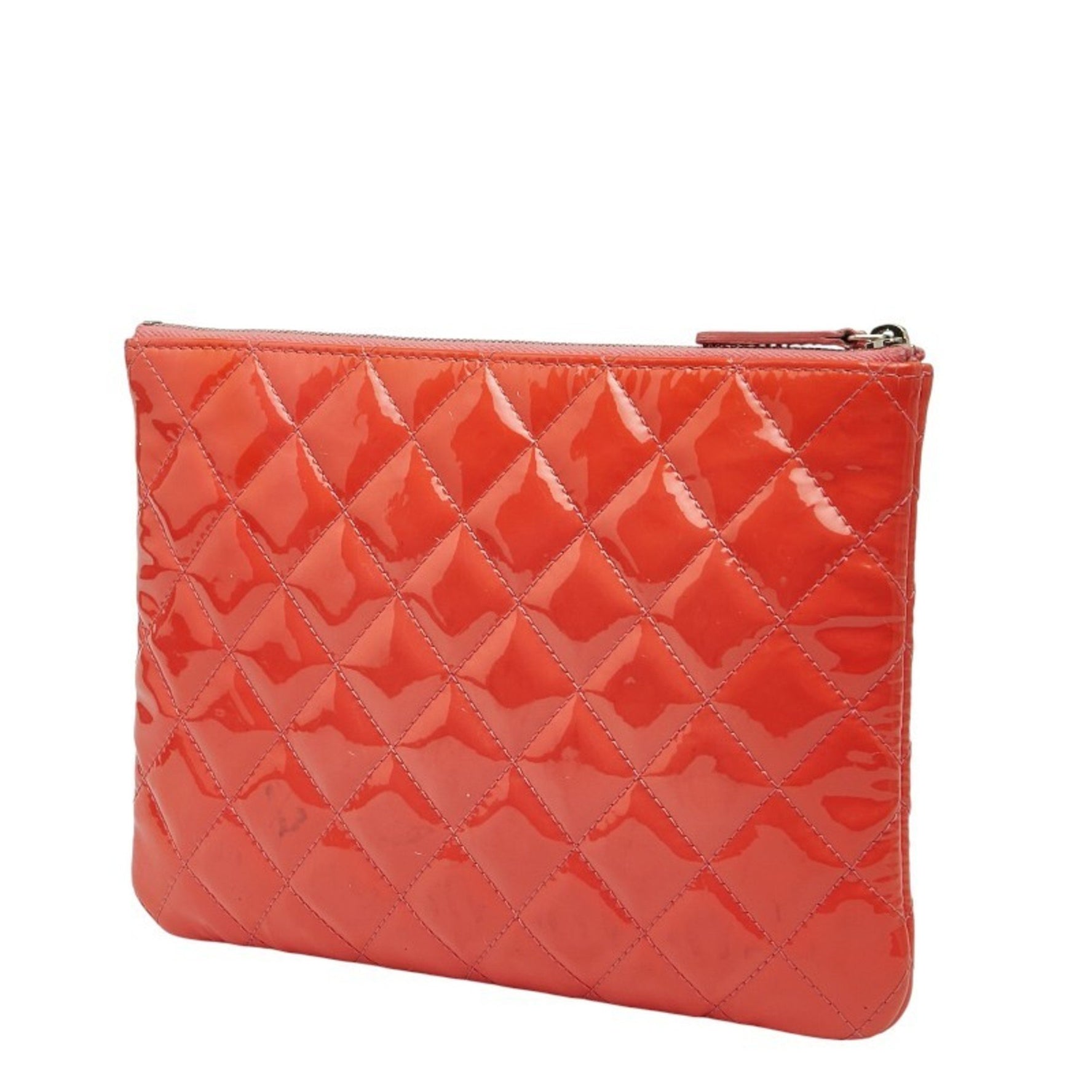 CHANEL Matelasse Coco Mark Clutch Bag Enamel