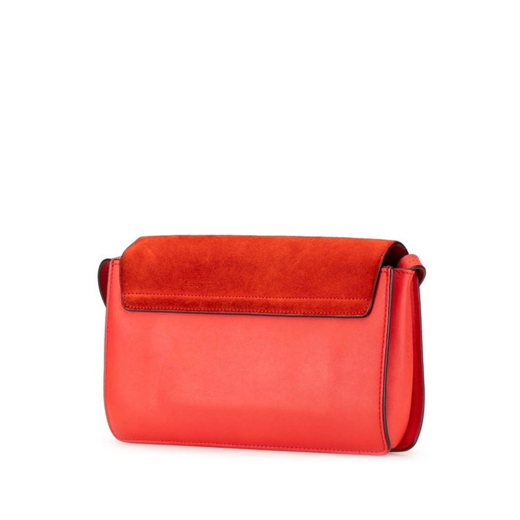Chloé Chloe crossbody shoulder bag in red leather and suede