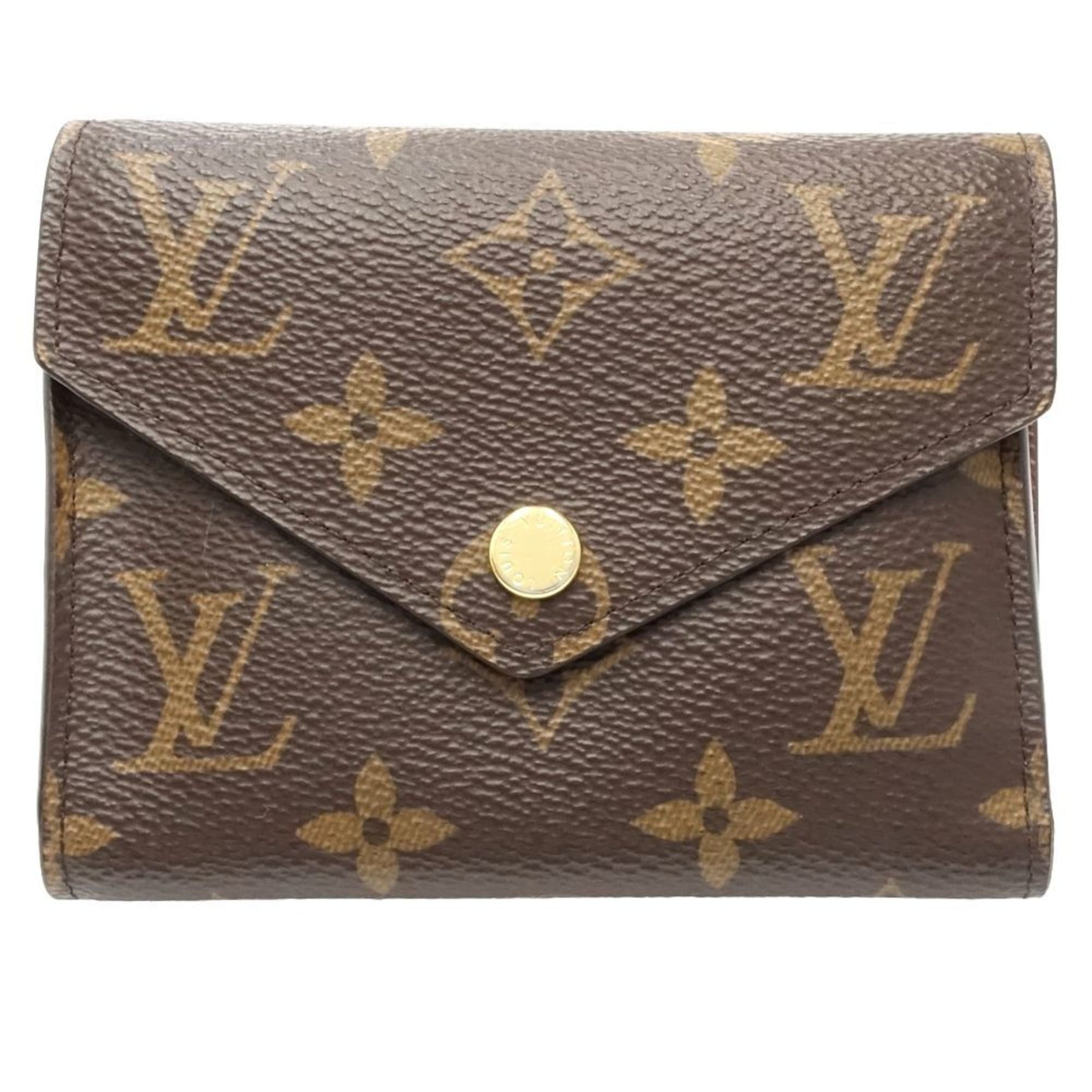 LOUIS VUITTON Louis Vuitton Monogram Tri-fold Wallet M62472 Portefeuille Victorine Brown