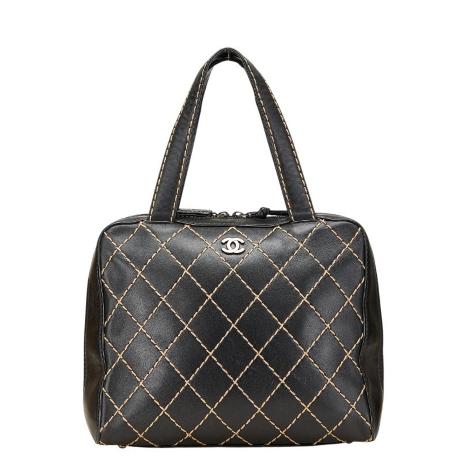 CHANEL Wild Stitch Coco Mark Handbag in Lambskin