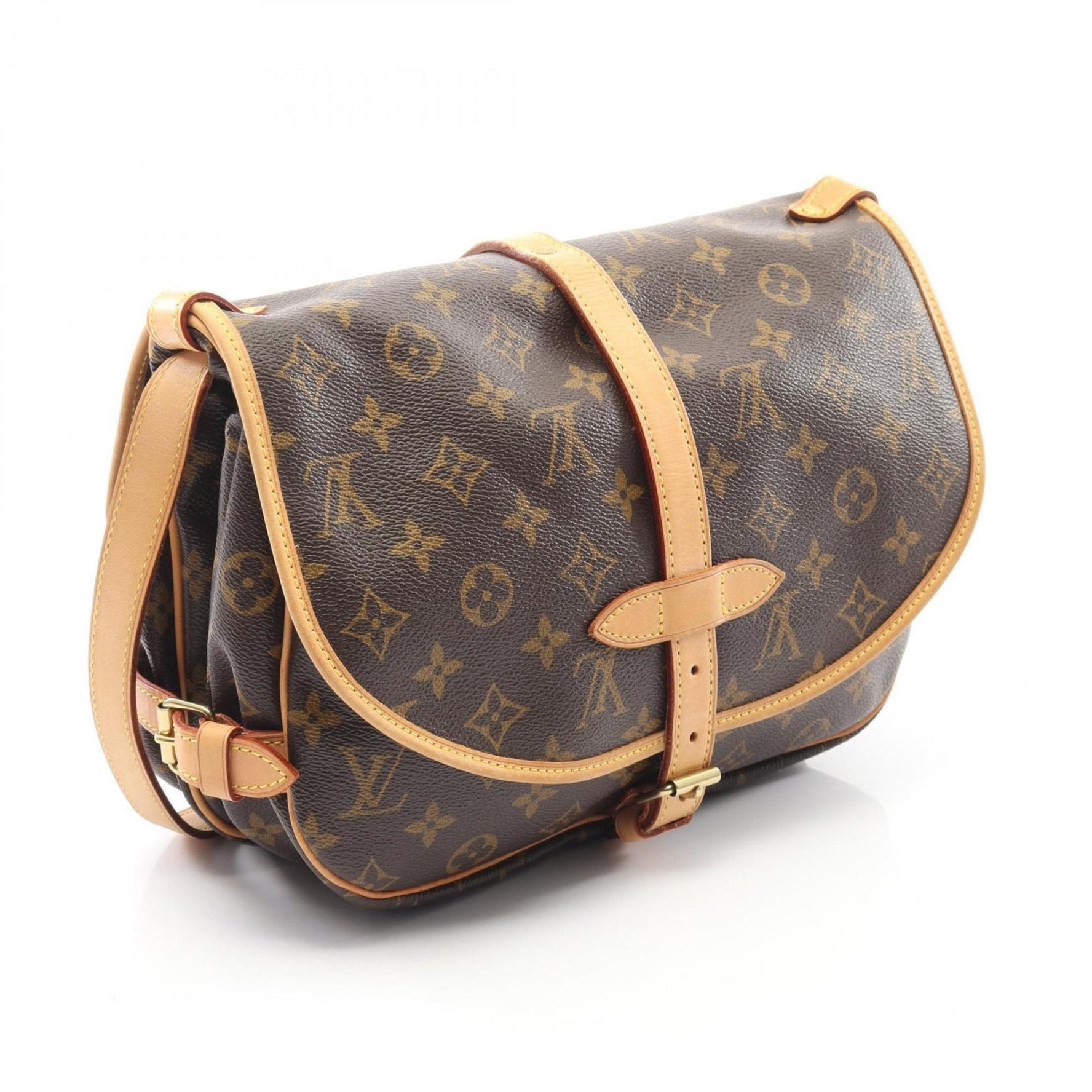 Louis Vuitton Saumur 30 Monogram Shoulder Bag in Coated Canvas and Leather, Brown