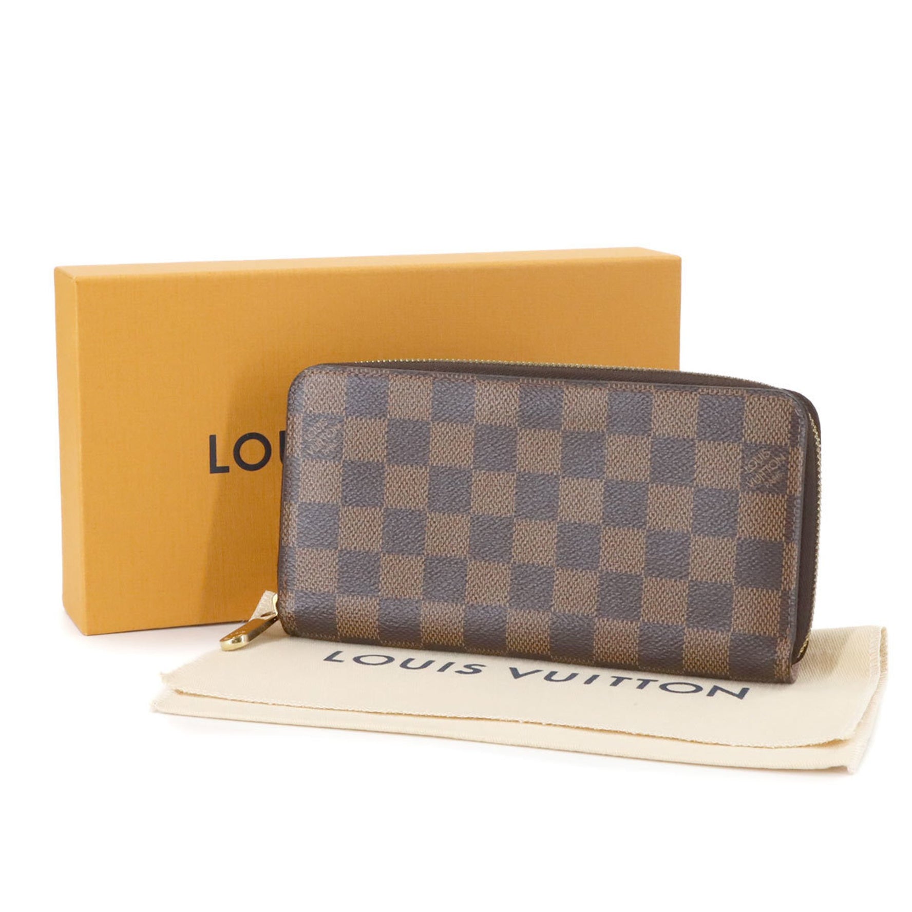 Louis Vuitton Damier Zippy Wallet, Round Long Ebene Rose Ballerine, N60046