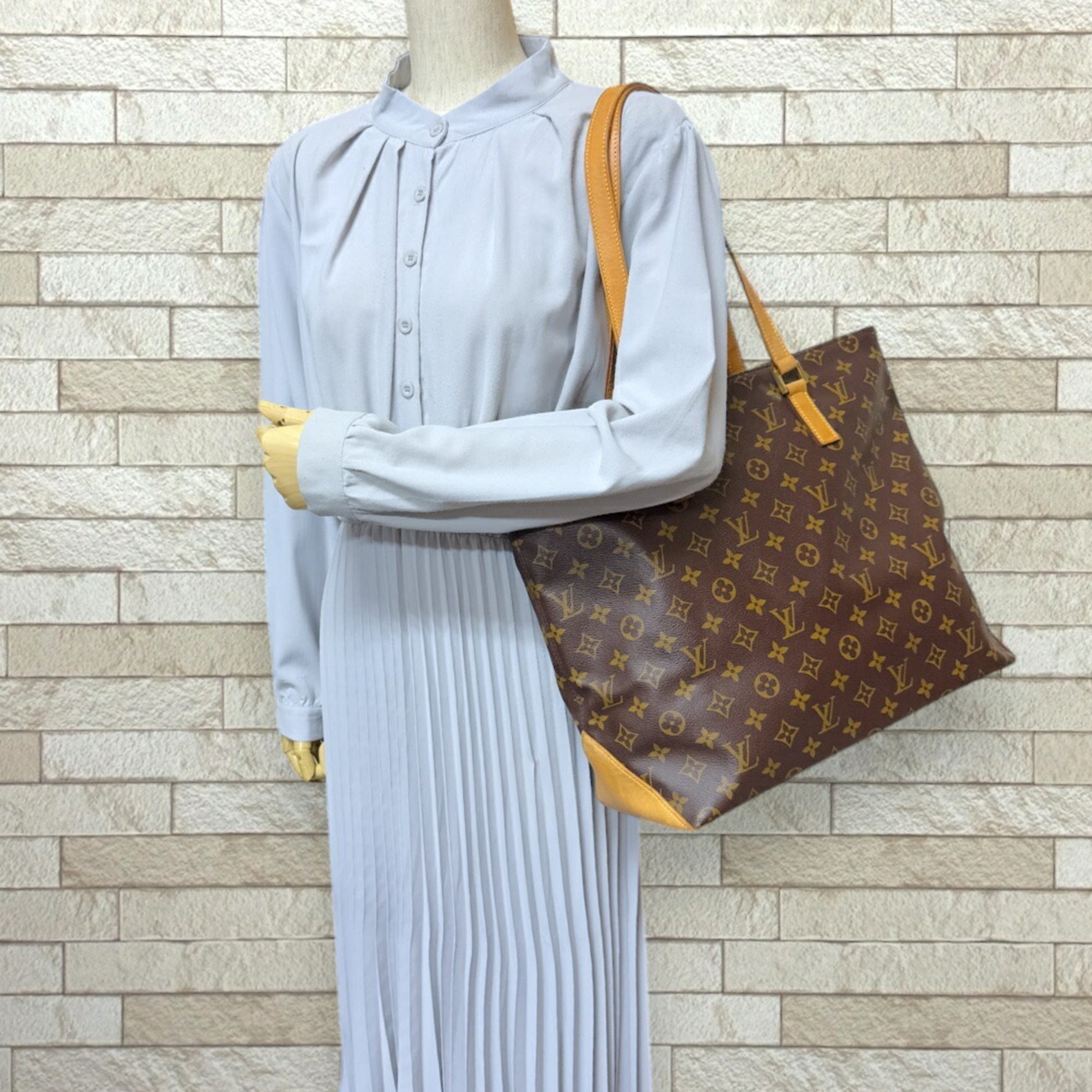 Louis Vuitton Cabas Maison Monogram Tote Bag Canvas Brown