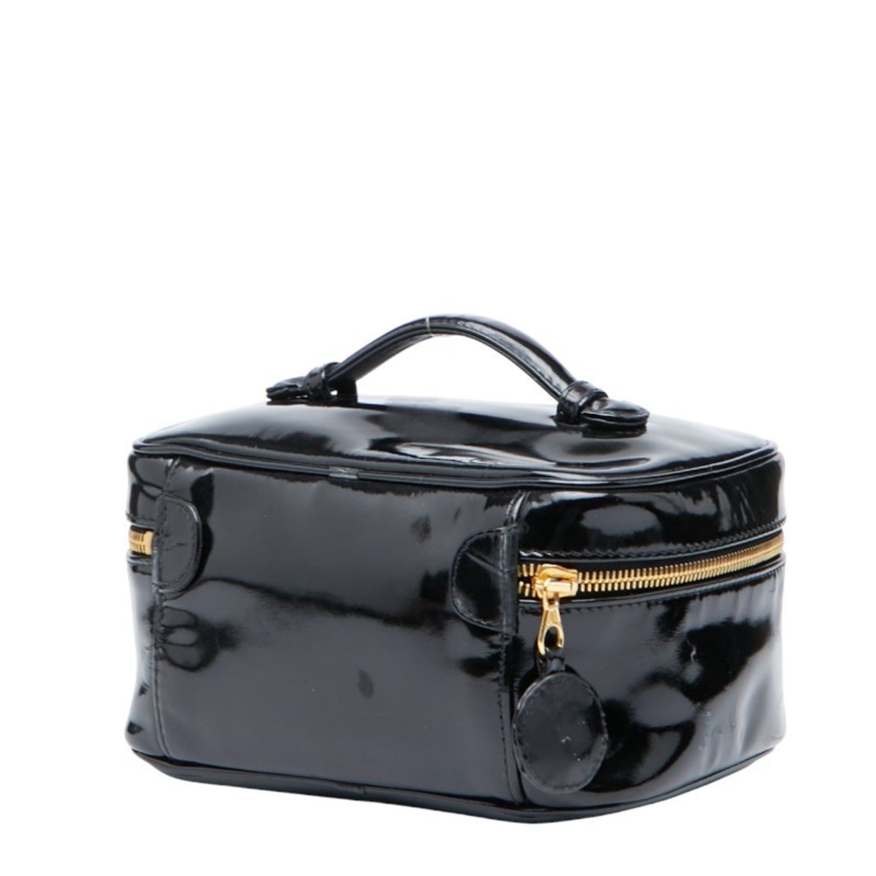 Chanel Coco Mark Vanity Bag Handbag Patent Leather