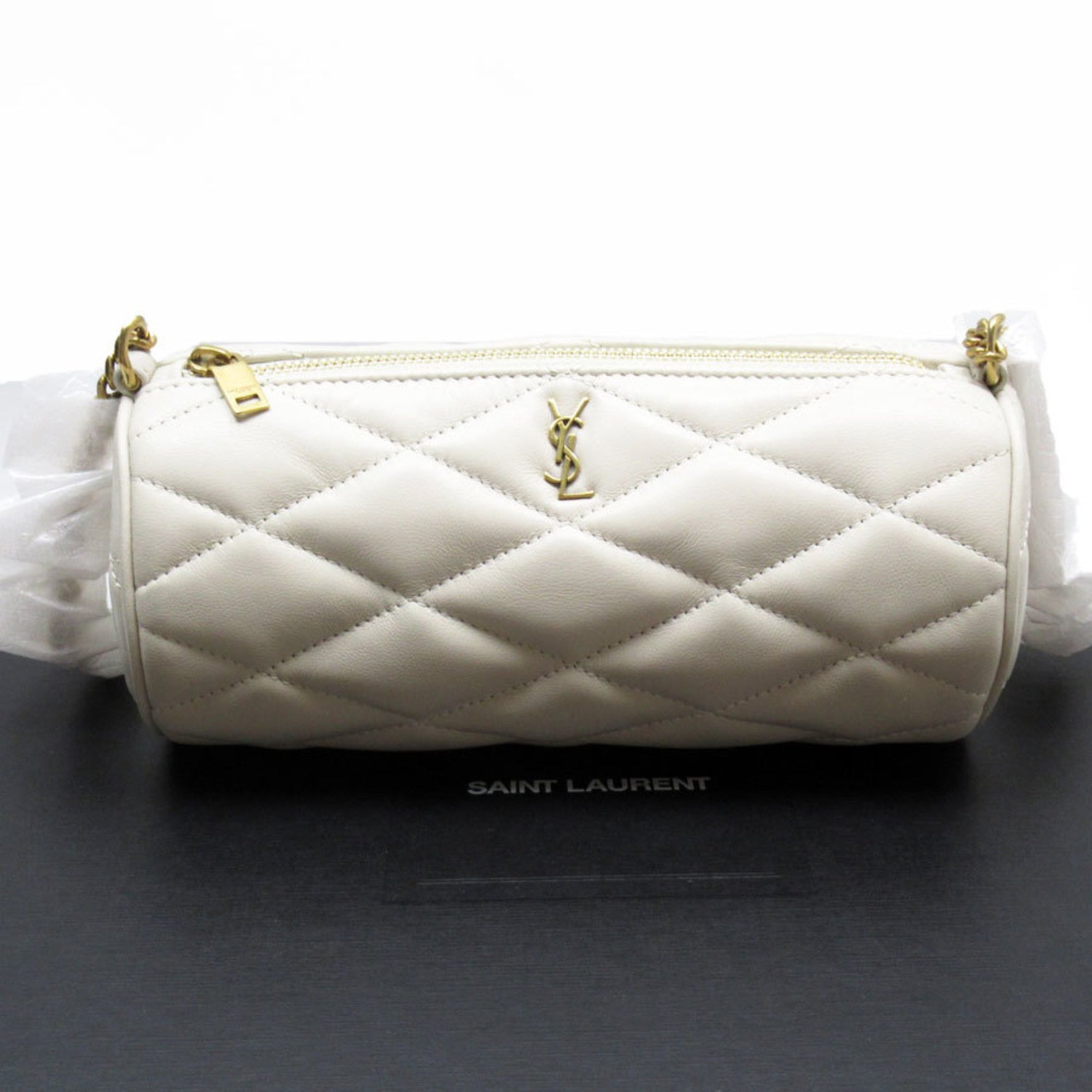 Saint Laurent SAINT LAURENT handbag leather ivory women's t19370f