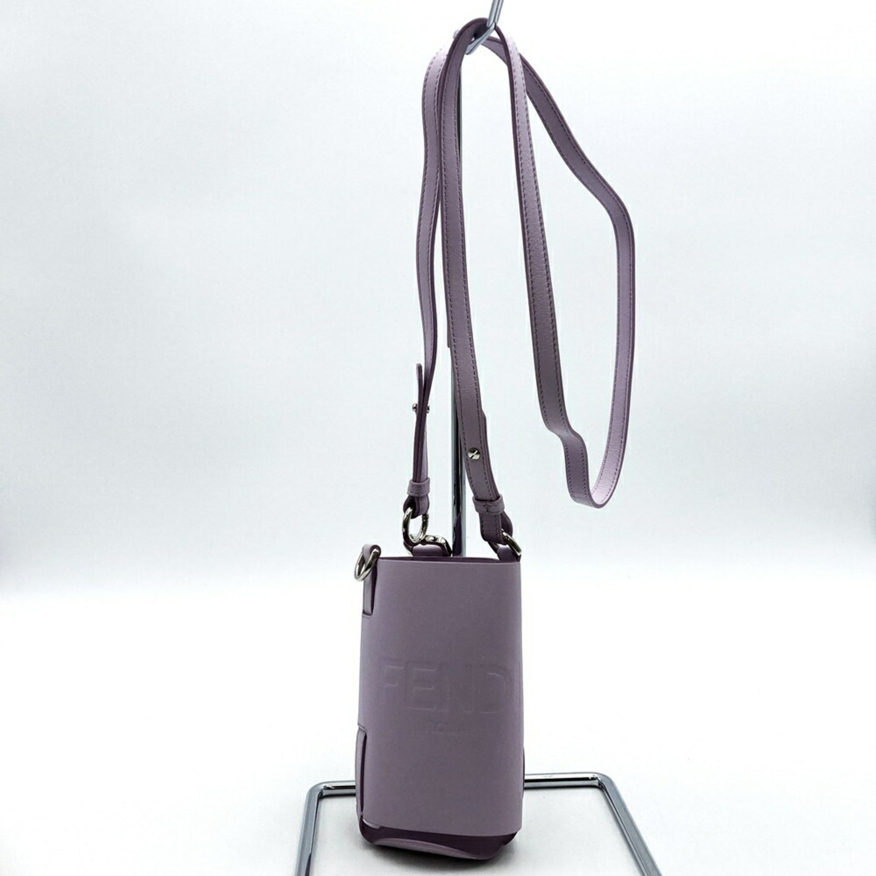 FENDI Bottle Holder Shoulder Phone Pochette Leather Men's Unisex