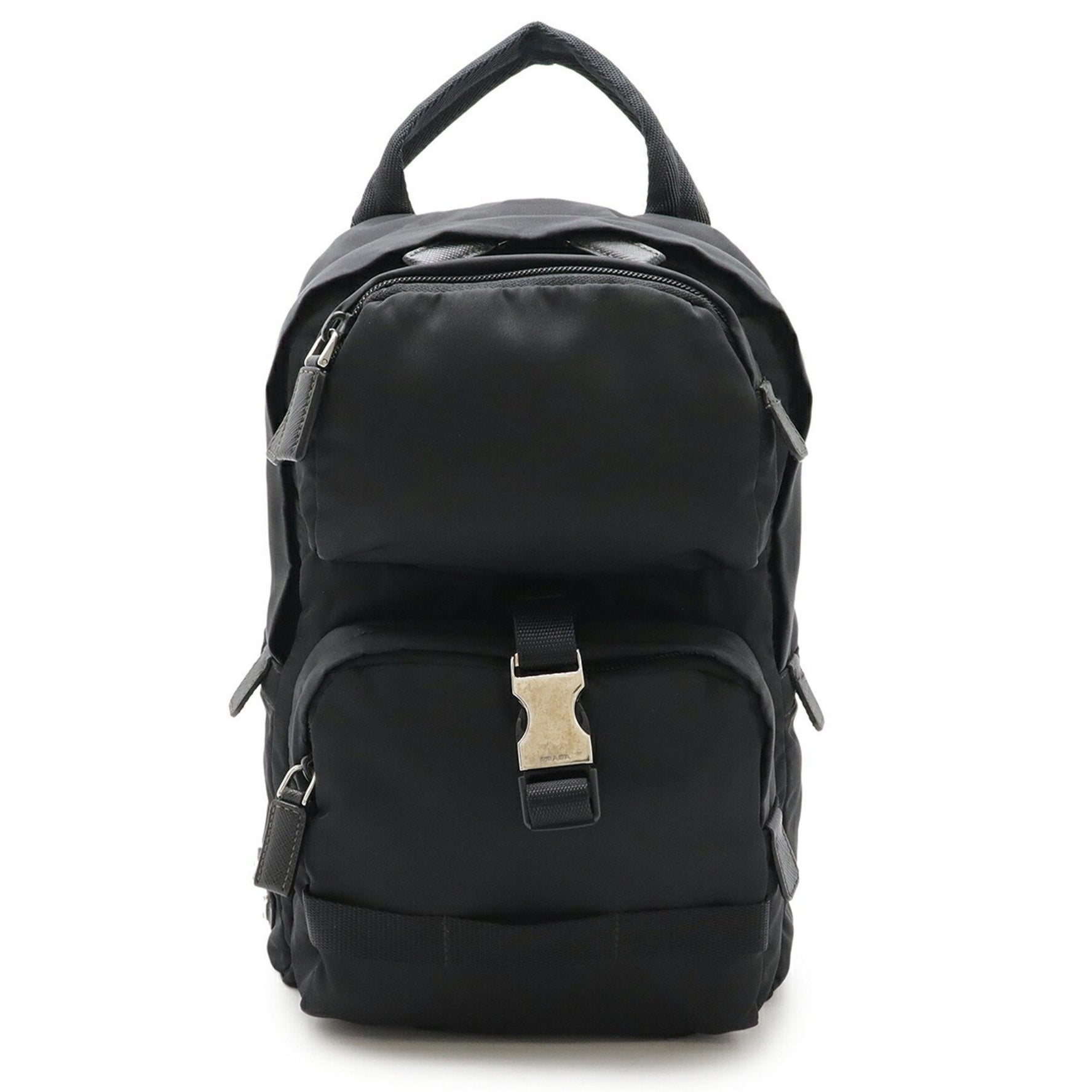PRADA Prada Body Bag Shoulder TESSUTO Nylon Leather NERO Black 2VZ013