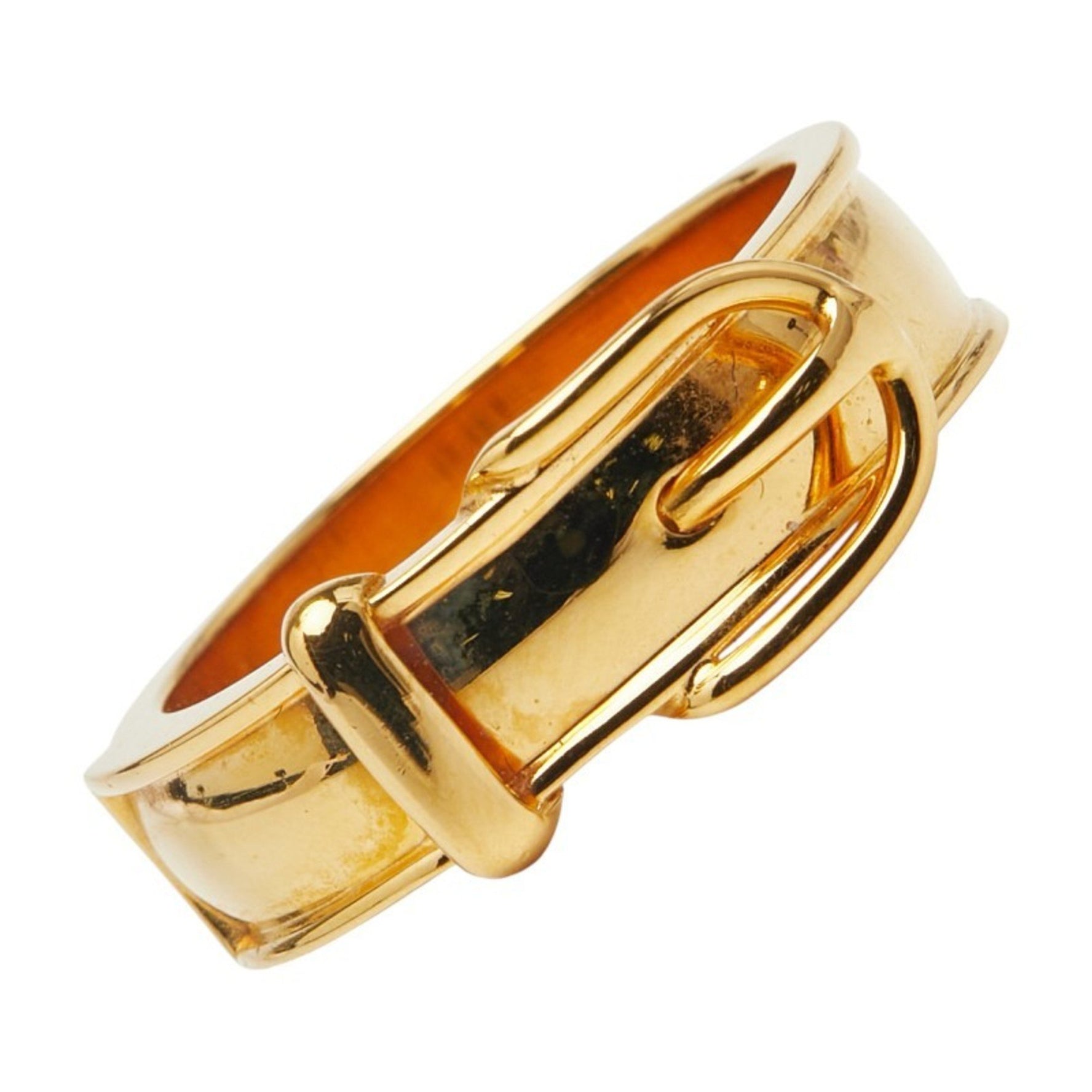 Hermès Boucle Serie Belt Motif Scarf Ring Plated HERMES