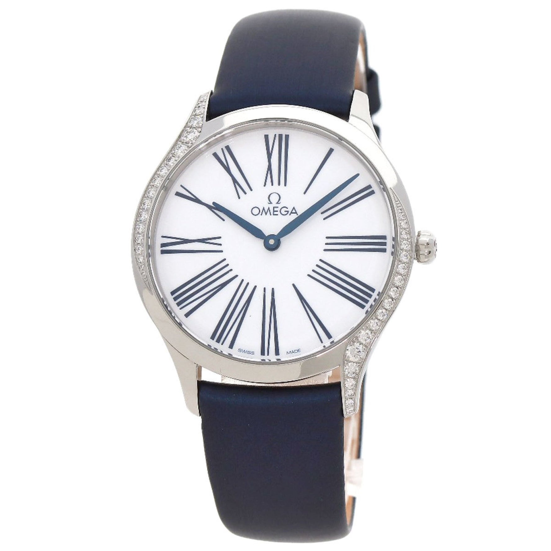 OMEGA 428.17.36.60.04.001 De Ville Tresor Watch Stainless Steel Satin x Leather Men's
