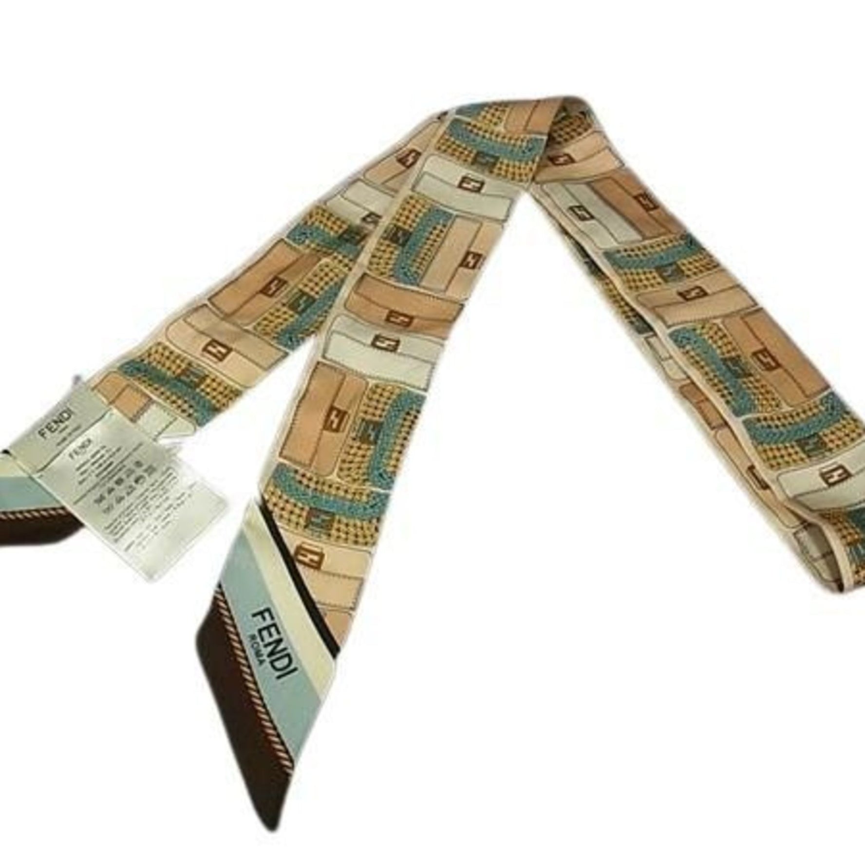 FENDI Wrappy Scarf Multicolor 100% Silk