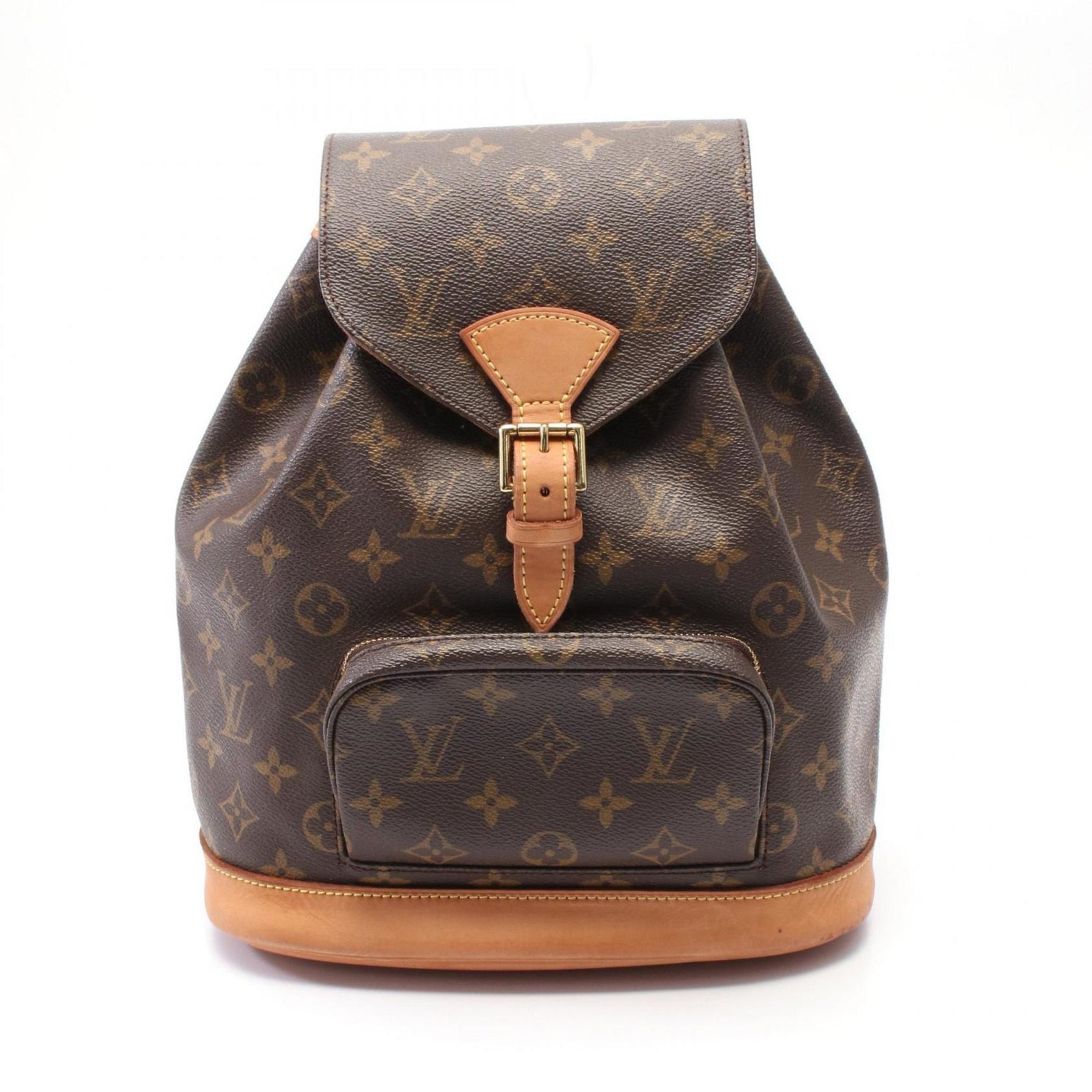 Louis Vuitton Montsouris MM Backpack Coated Canvas Leather Monogram