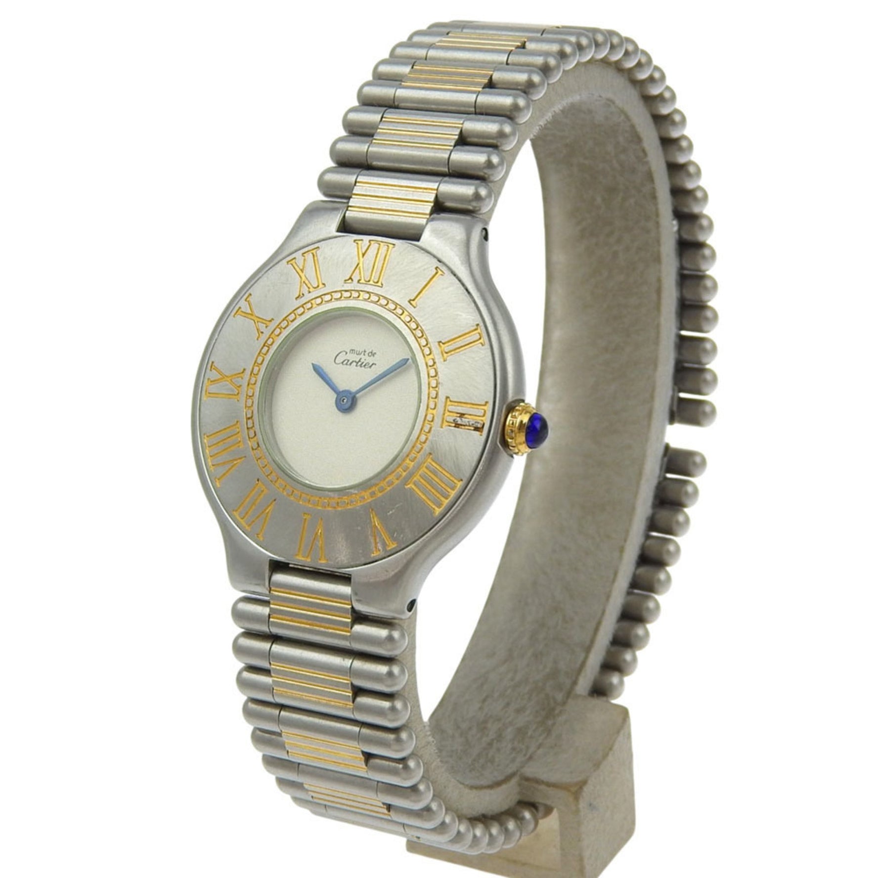 Cartier Must 21 Watch, Stainless Steel, Quartz Movement, Analog Display, Ivory Dial