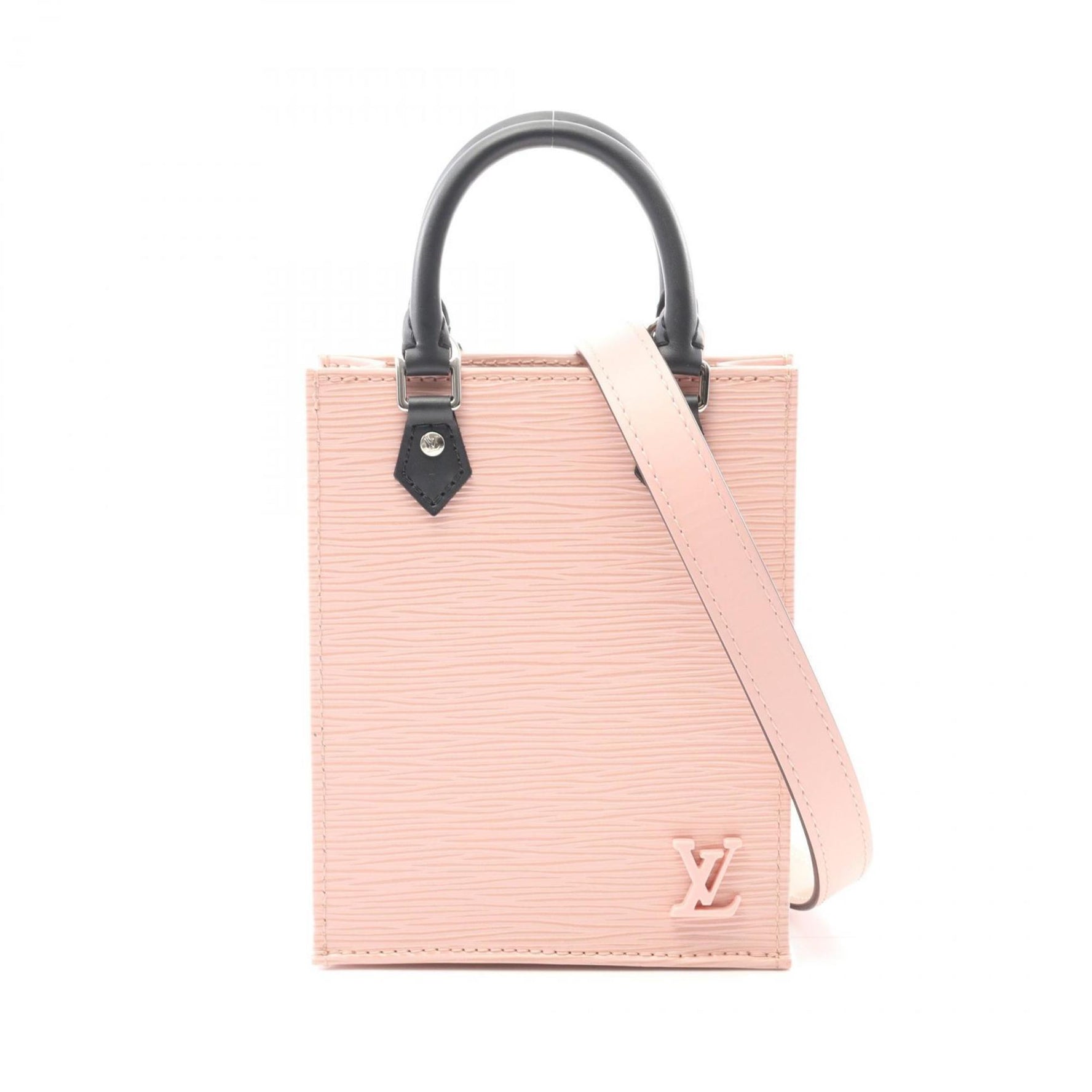 Louis Vuitton Petite Sac Plat Handbag, Epi Leather, Pink and Black