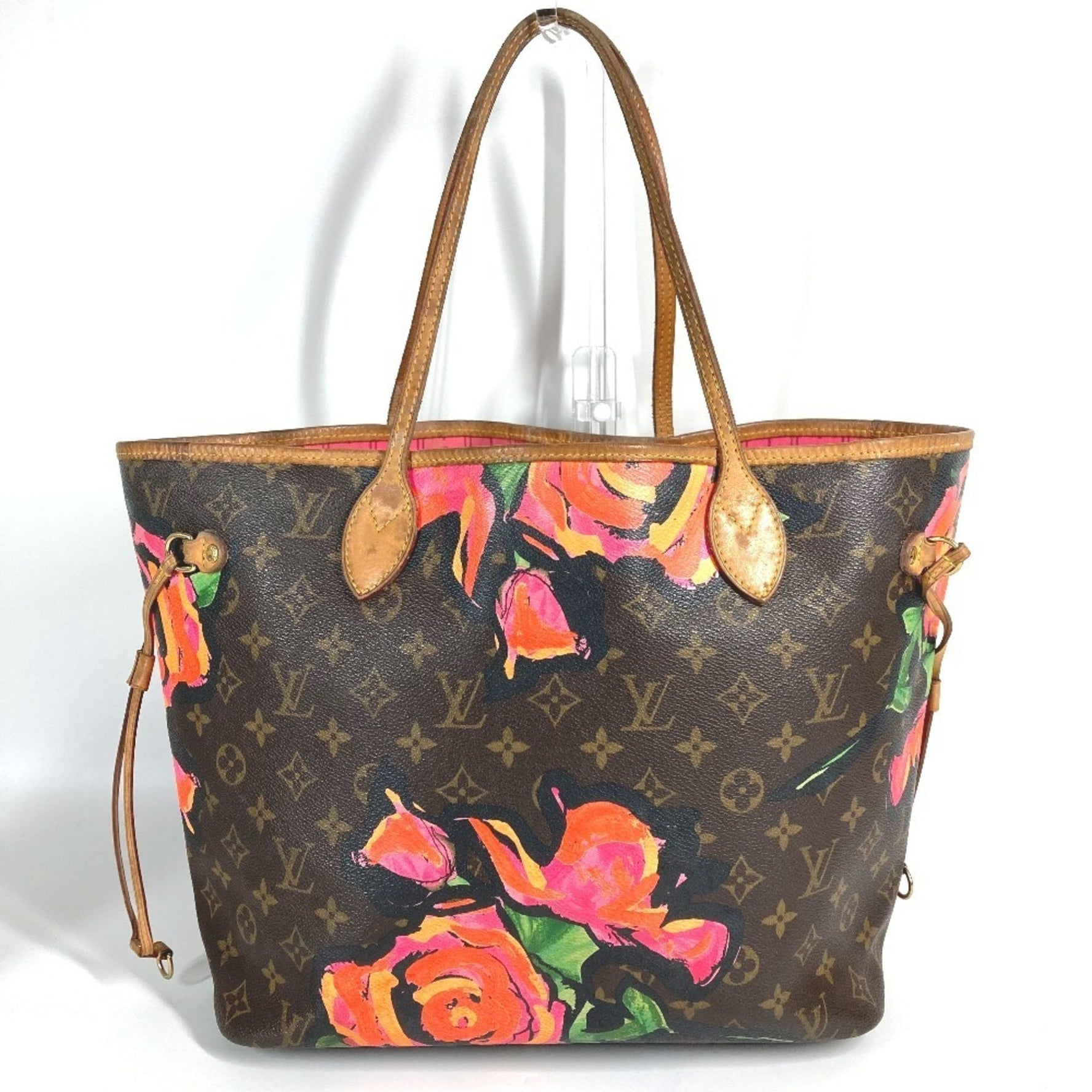LOUIS VUITTON Monogram Rose Neverfull MM Shoulder Bag/Tote Bag in Canvas, Brown