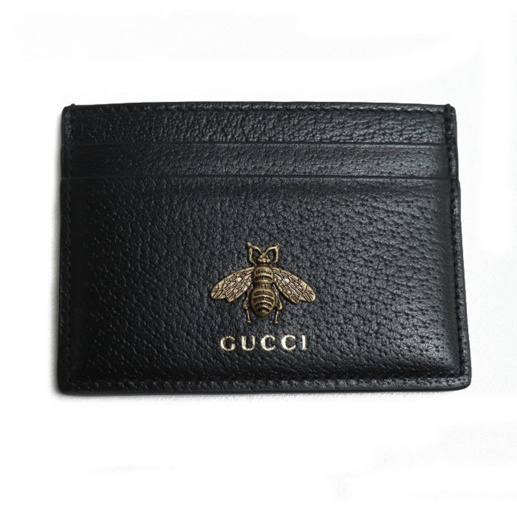 GUCCI Animalier Bee Card Case 1000 Unisex