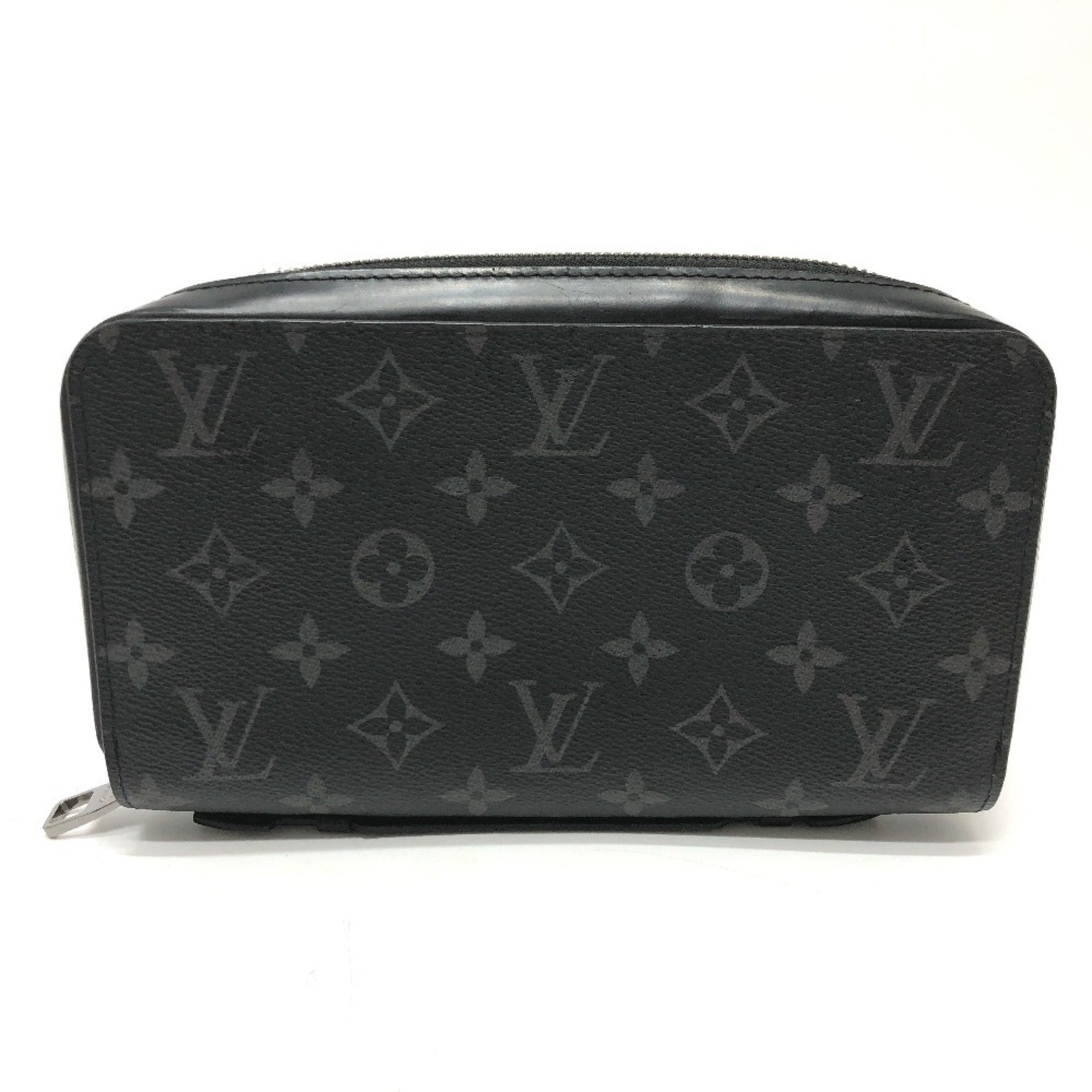 Louis Vuitton Monogram Eclipse Zippy XL Handbag/Travel Case/Long Wallet in Canvas, Black