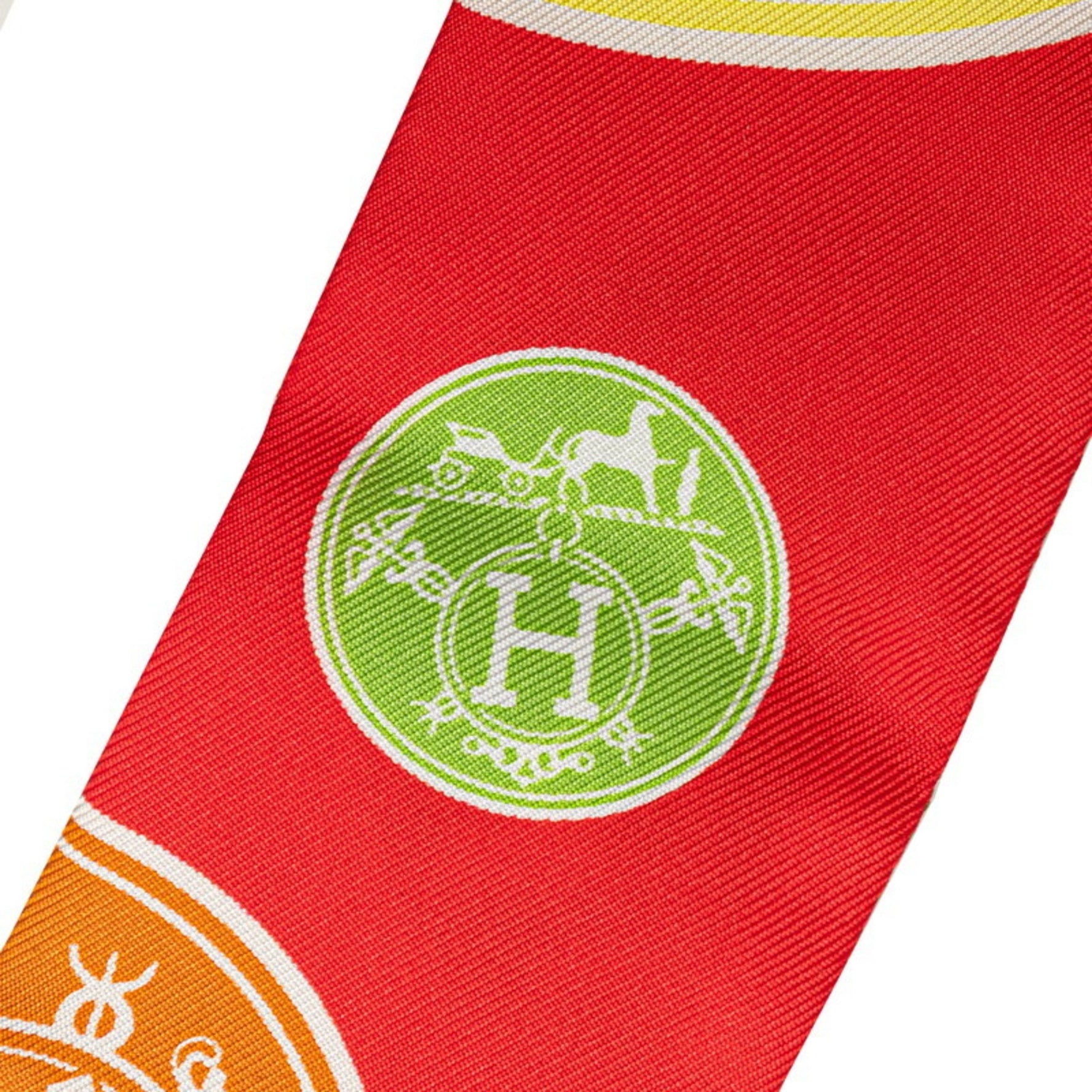 Hermès Twilly EX Libris Confetti Scarf, Multicolored Silk, HERMES