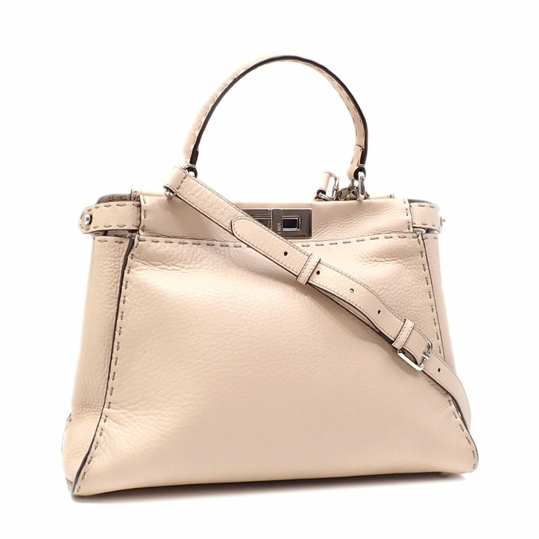 Fendi Peekaboo Iconic Medium Handbag, Leather, Selleria