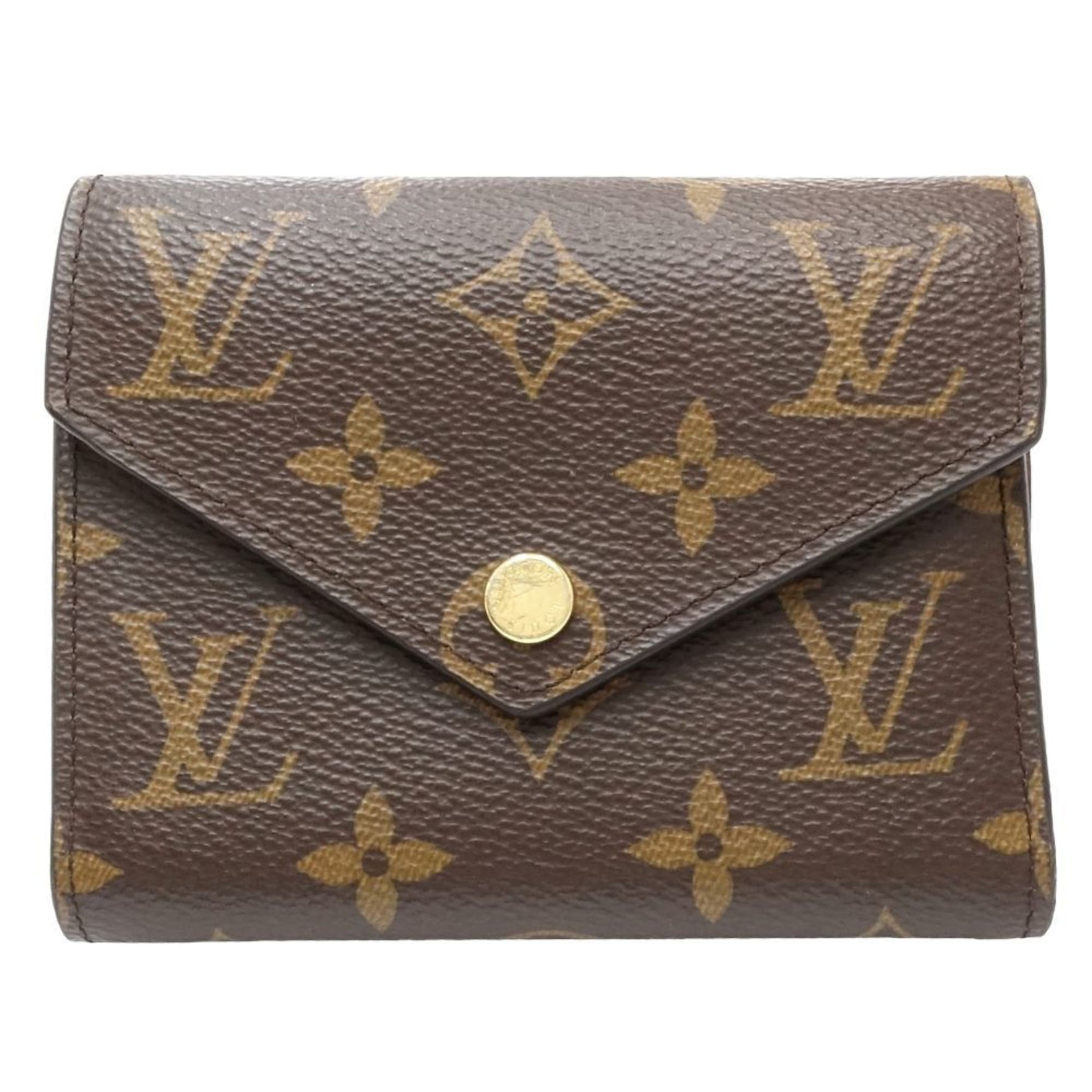 LOUIS VUITTON Louis Vuitton Monogram Tri-fold Wallet M62472 Portefeuille Victorine Brown