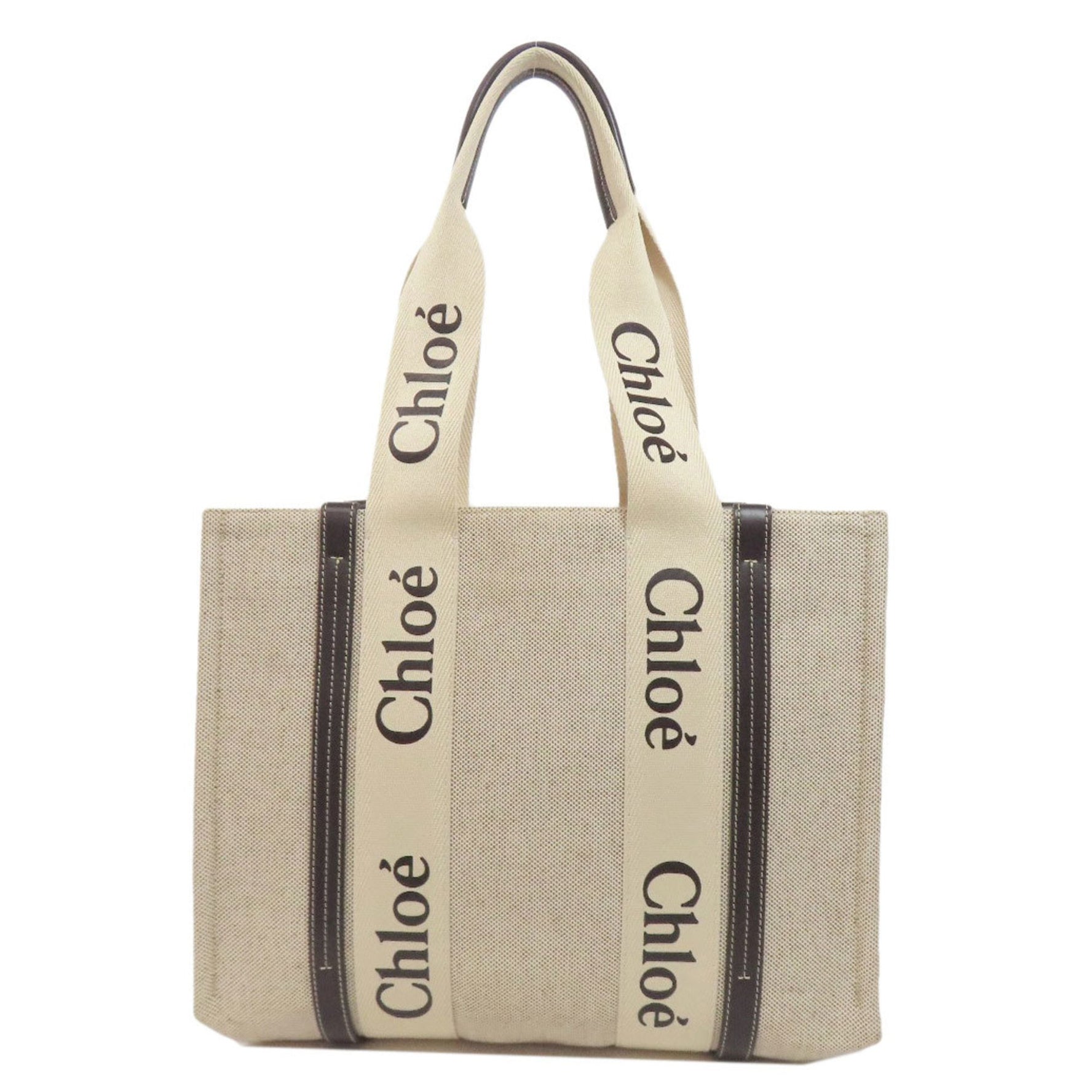 Chloé Chloe Woody Tote Bag Canvas
