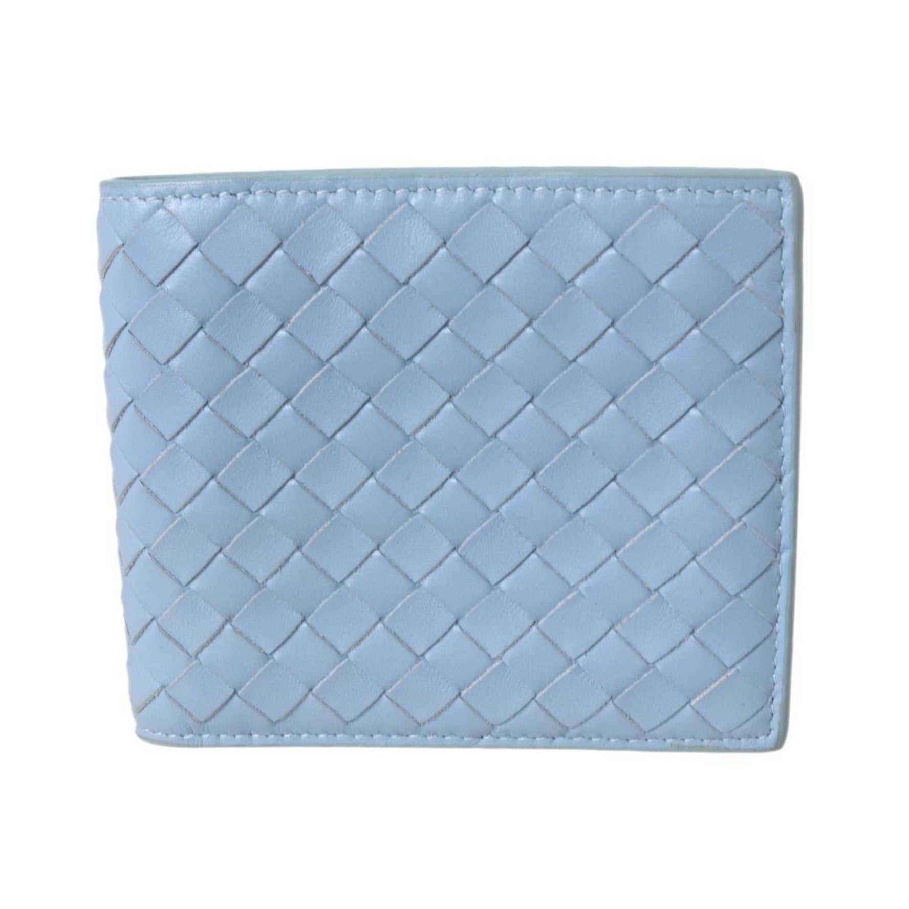 Bottega Veneta Bi-fold Wallet Intrecciato Light Blue ES
