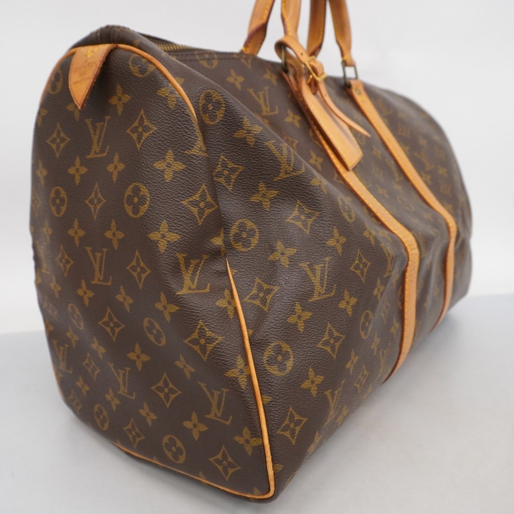 Louis Vuitton Monogram Keepall 50 Boston Bag Brown Men's and Women's
