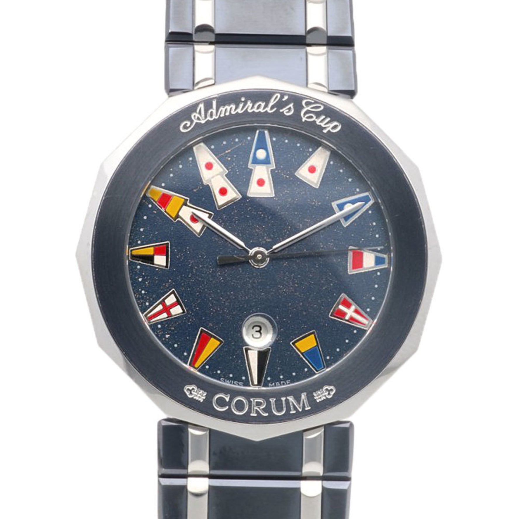 Corum Admiral's Cup Stainless Steel Watch 99.810.30V550 Quartz Men's