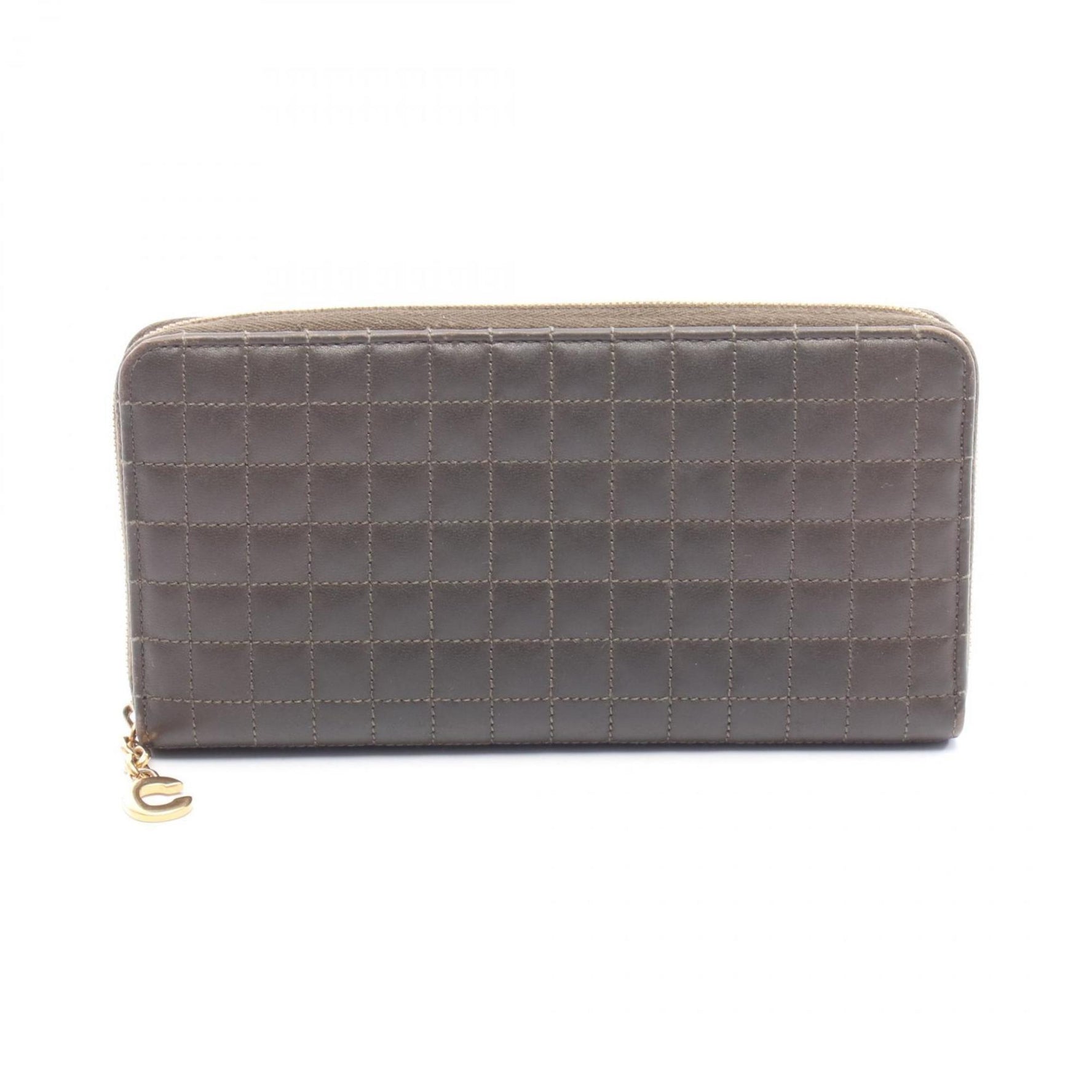 Celine C Charm Large Zipped Wallet, Round Leather