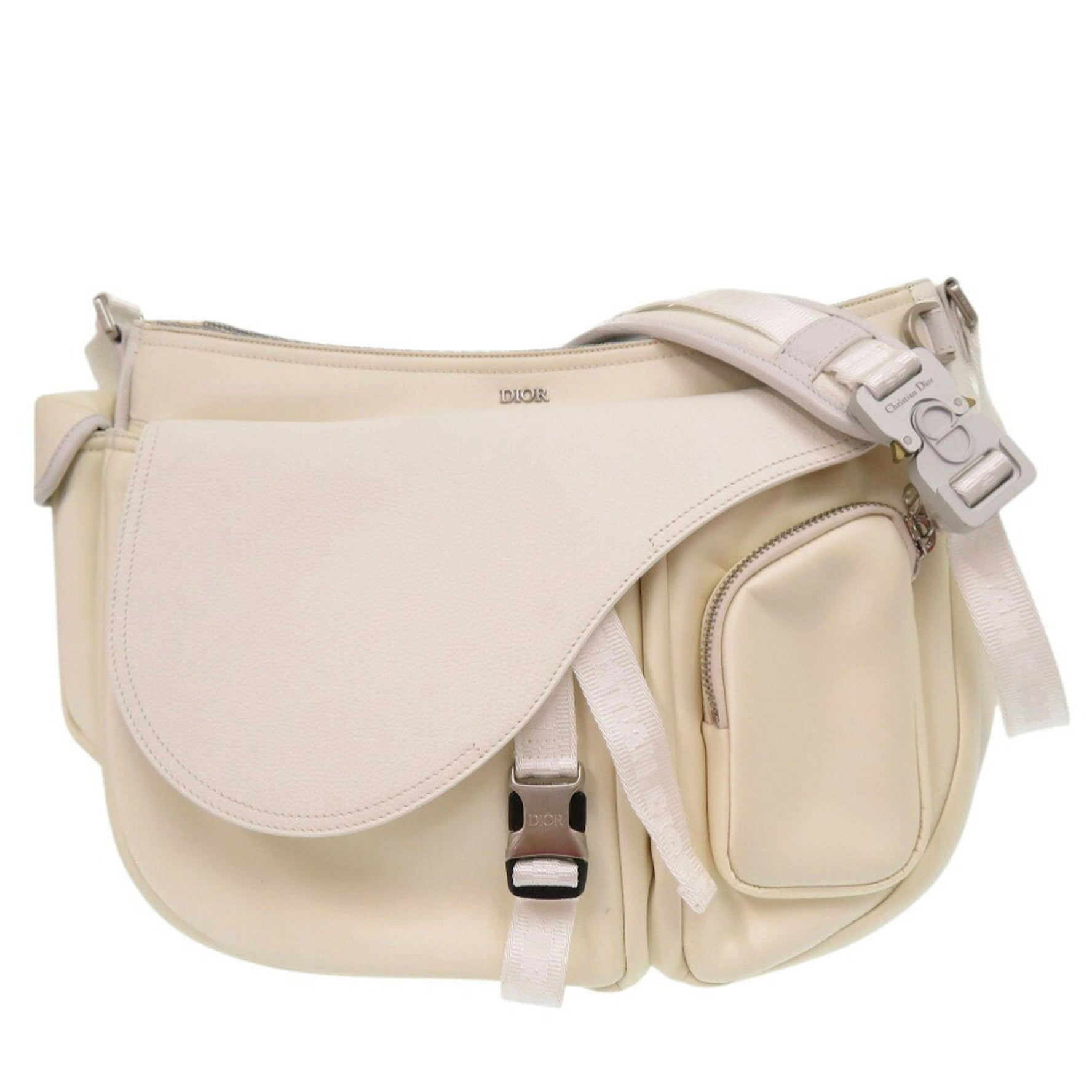 Christian Dior x Sacai Saddle Soft Bag Leather Nylon Shoulder