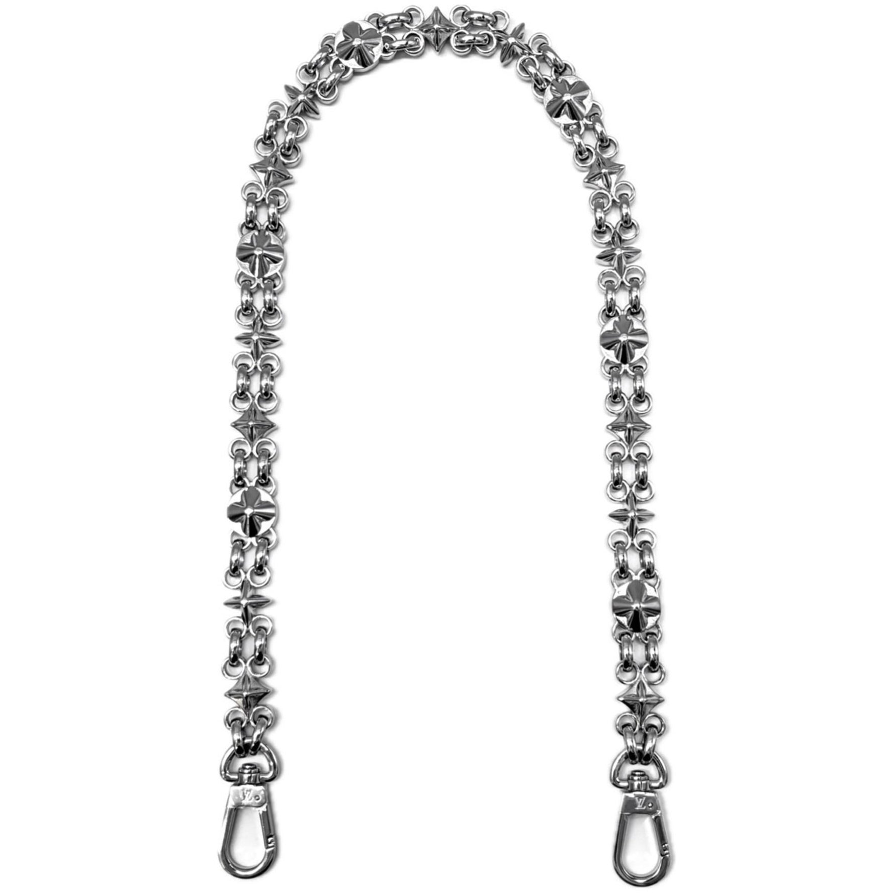Louis Vuitton bag charm chain shoulder strap only silver LOUIS VUITTON