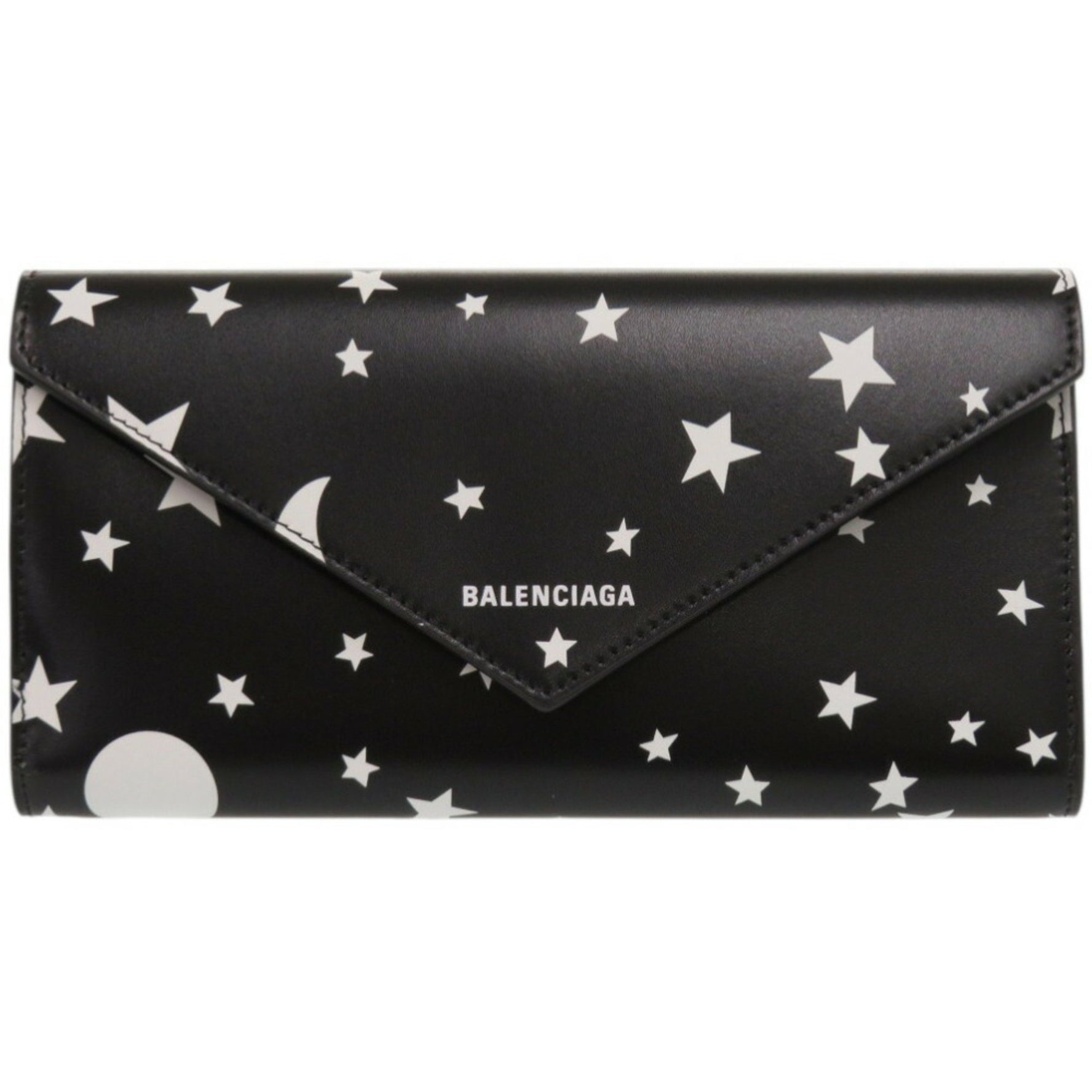 Unused Balenciaga Black Leather Long Wallet 0679BALENCIAGA