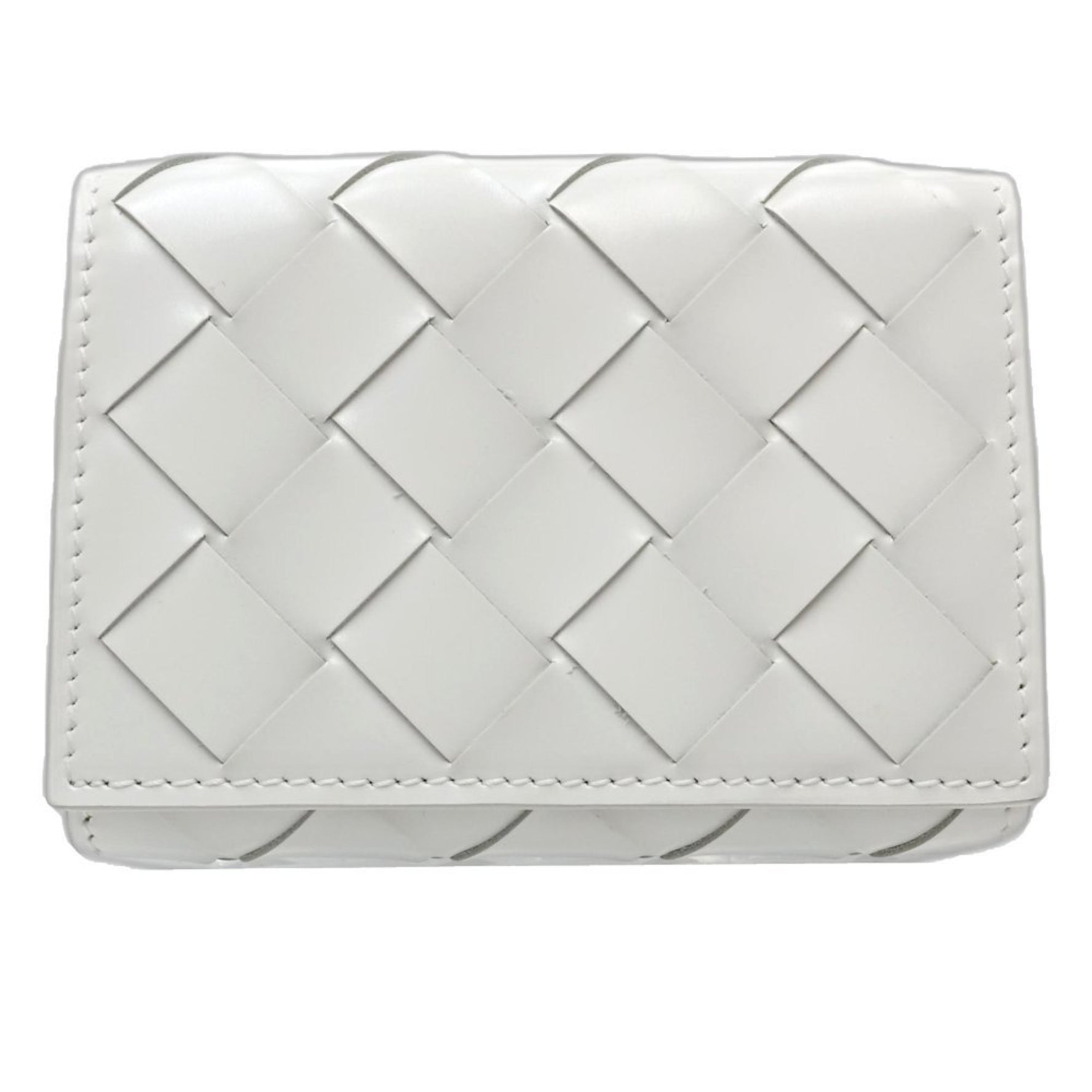 BOTTEGA VENETA Bottega Veneta Tri-fold Compact Wallet Intrecciato Leather