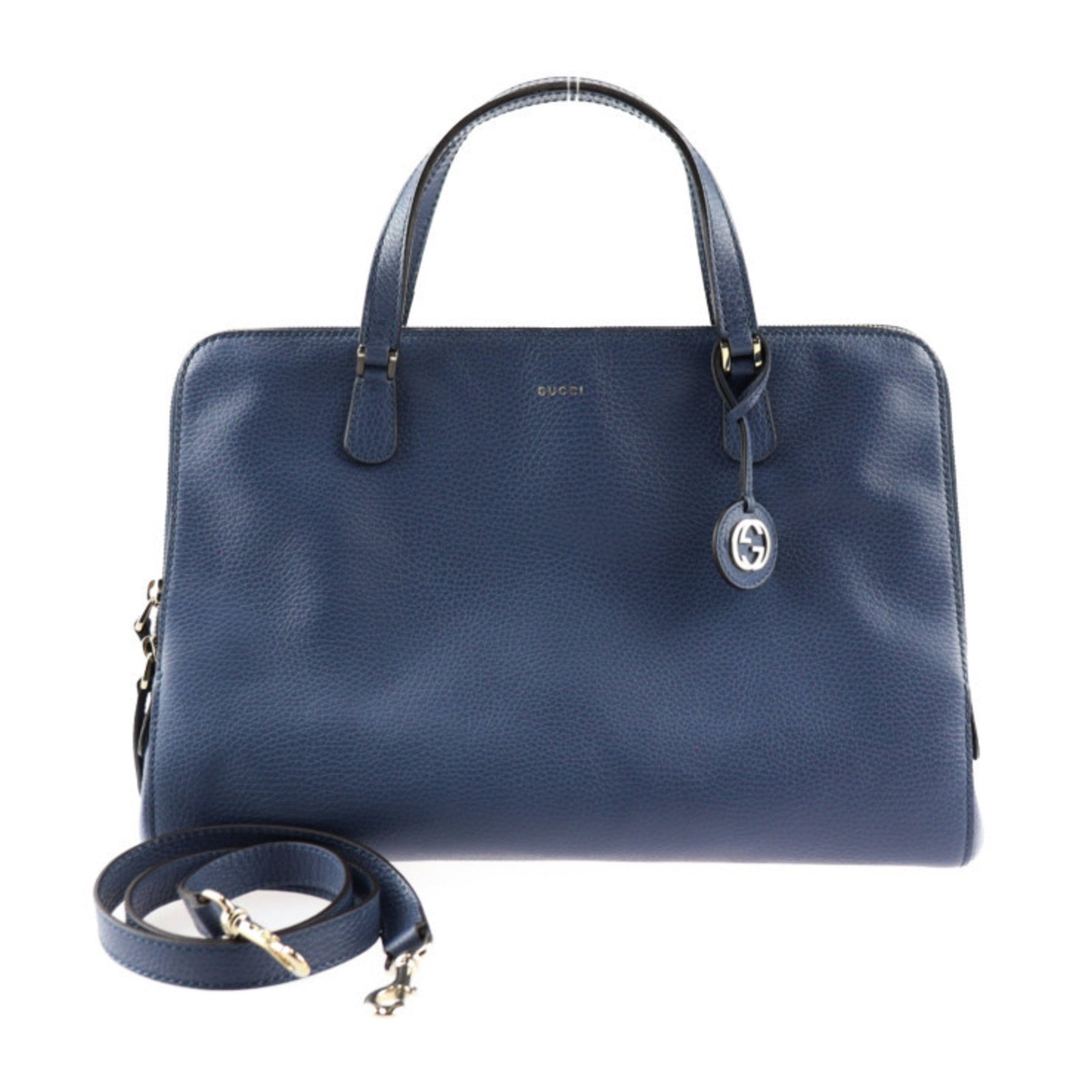 GUCCI Interlocking G Handbag Leather Shoulder Bag