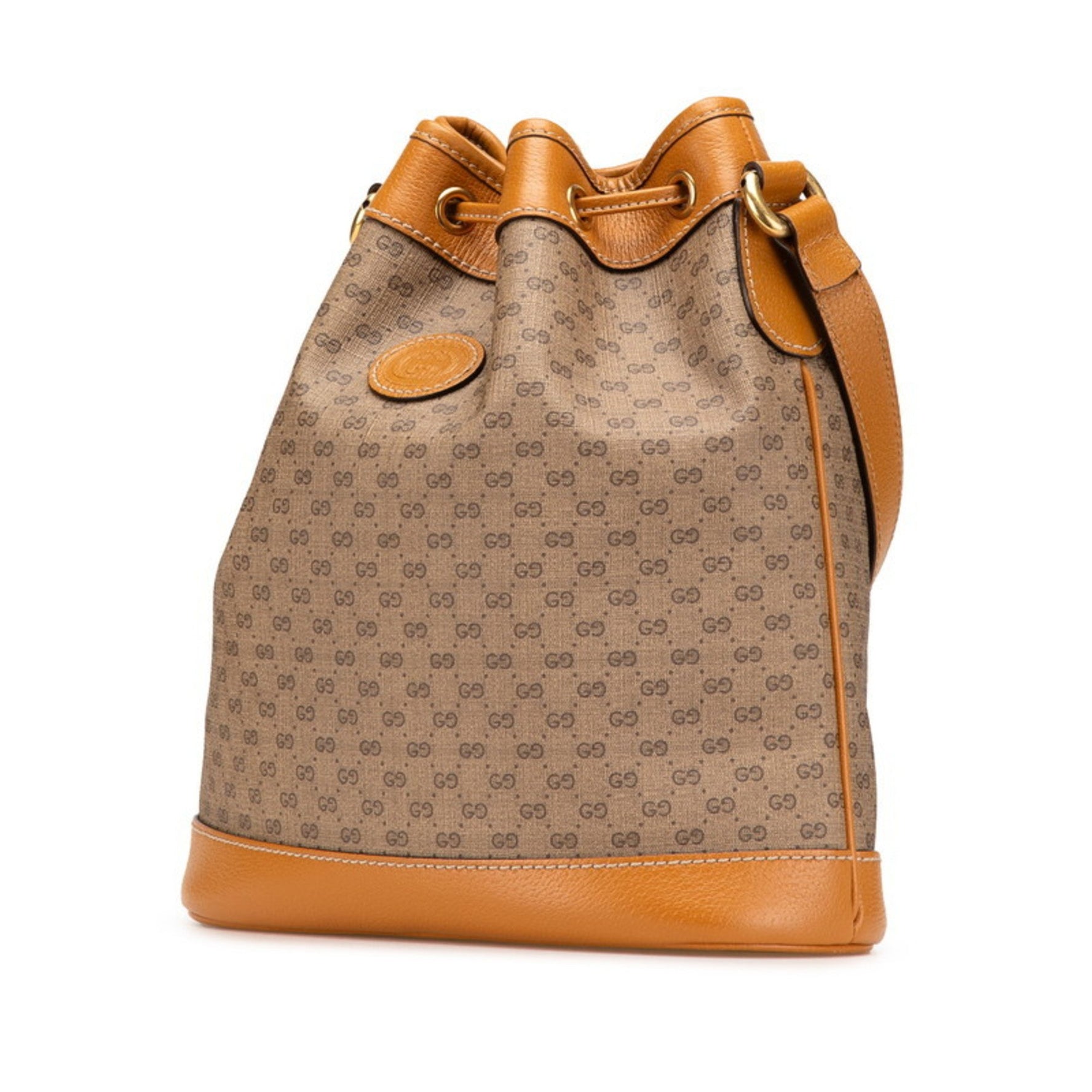 Gucci x Disney Mini GG Supreme Mickey Mouse Bucket Bag/Shoulder Bag Brown PVC Leather Women's GUCCI